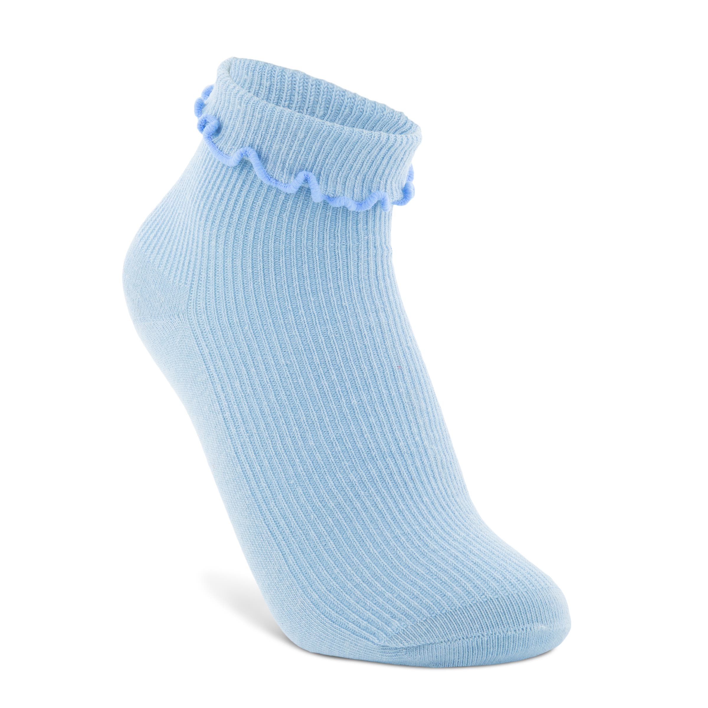 ECCO Women's Ruffled Ankle Socks - Blue - Main