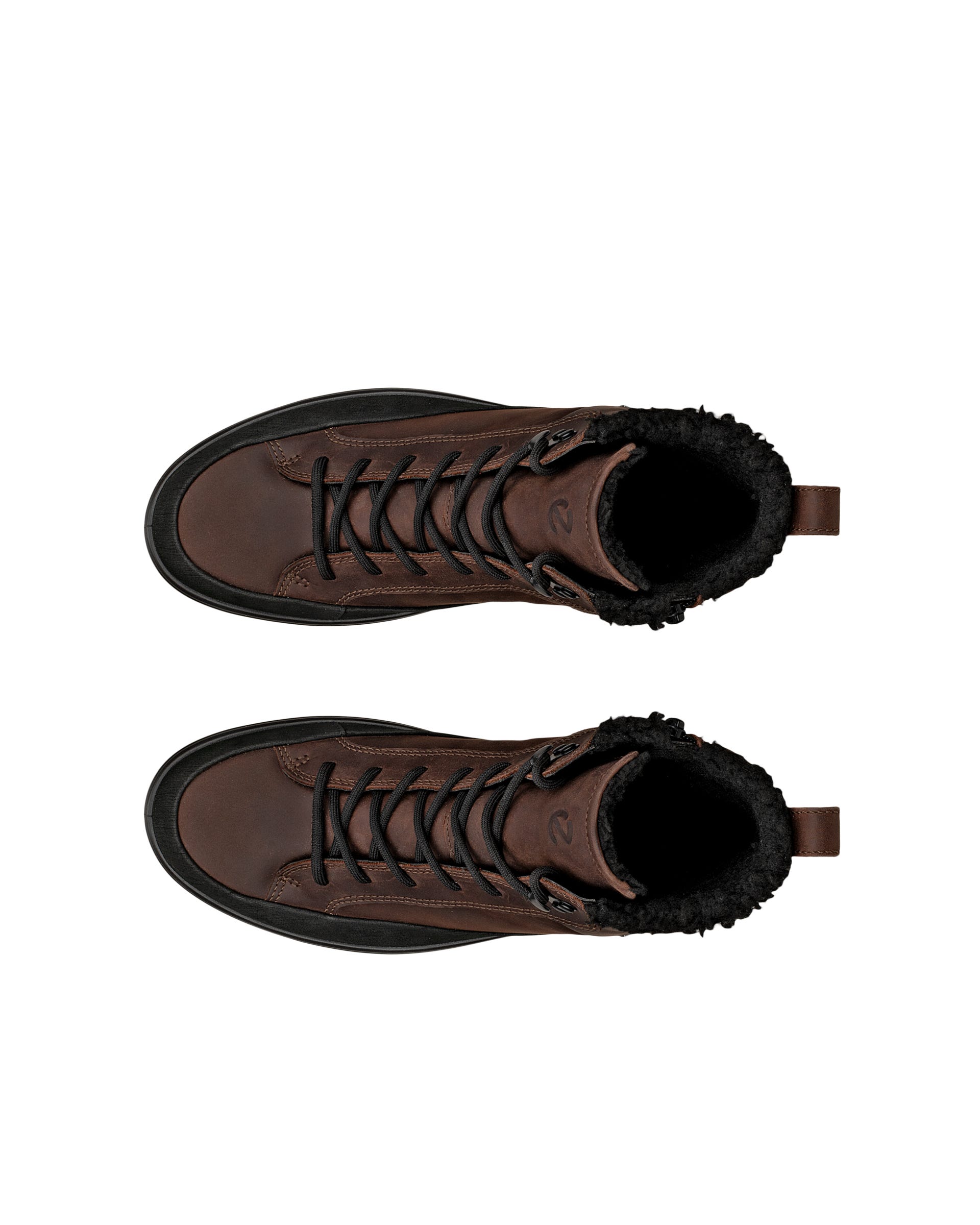 Men's ECCO® SOFT 7 TRED Nubuck Gore-Tex Mid-Cut Boot - Brown - Top left pair