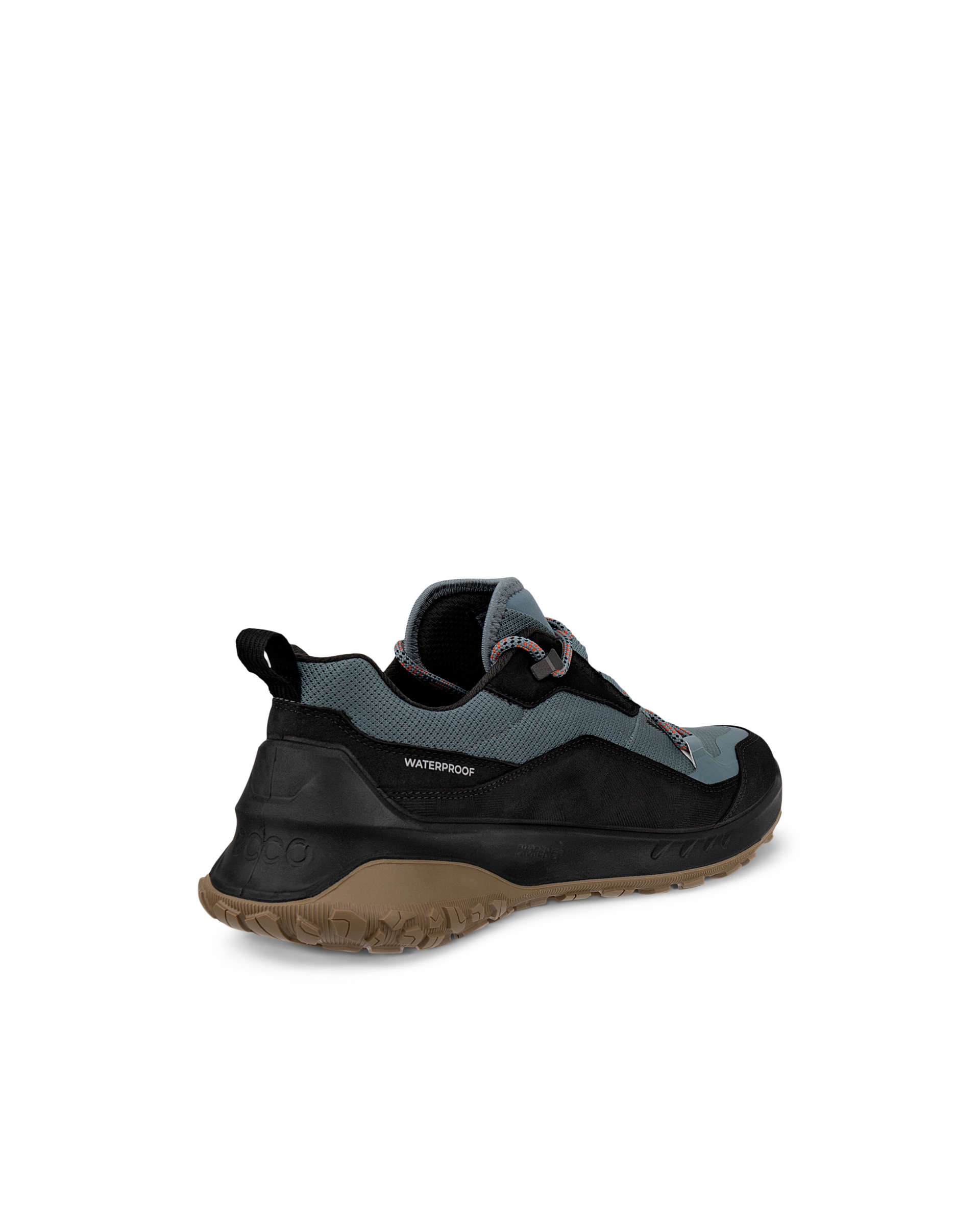 Men's ECCO® ULT-TRN Nubuck Waterproof Hiking Shoe - Blue - Back