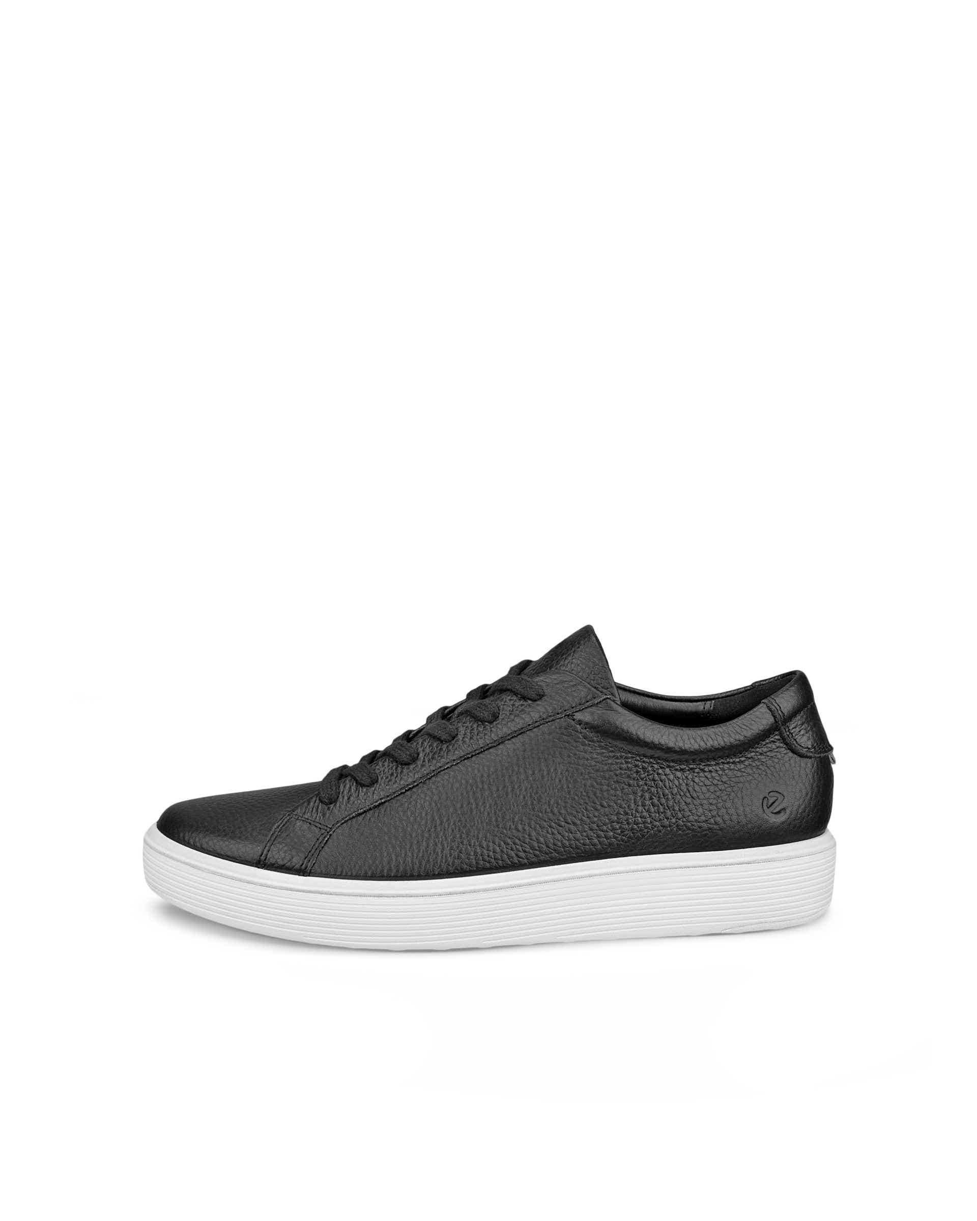Women's ECCO® Soft 60 Leather Sneaker - Black - Outside