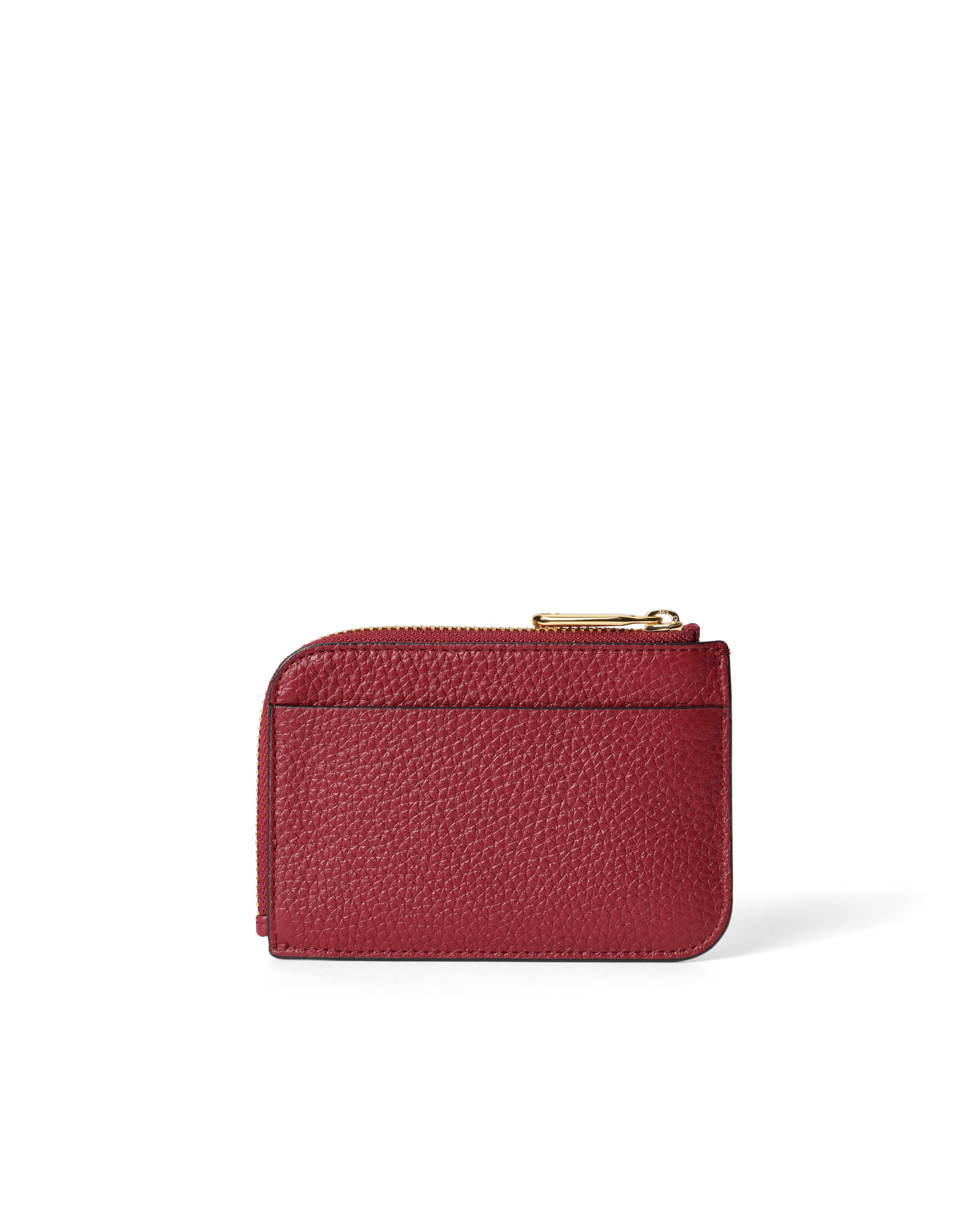 ECCO Card Case Zipped Pebbled レザーカードケース - レッド - Back