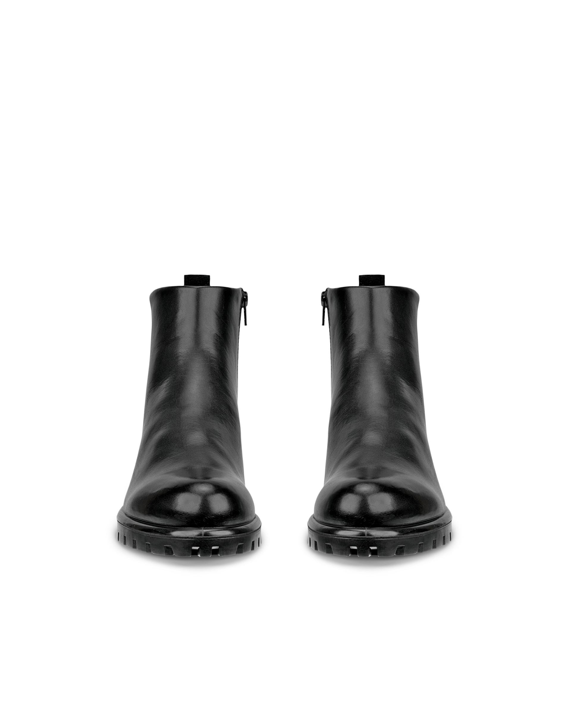 Women's ECCO® Modtray Leather Ankle Boot - Black - Front pair