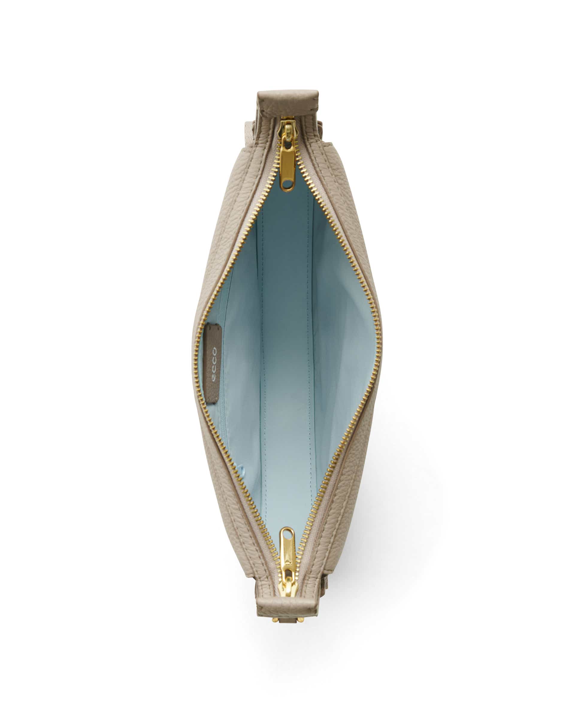 ECCO® Small Fortune Leather Crossbody Bag - Beige - Birdeye