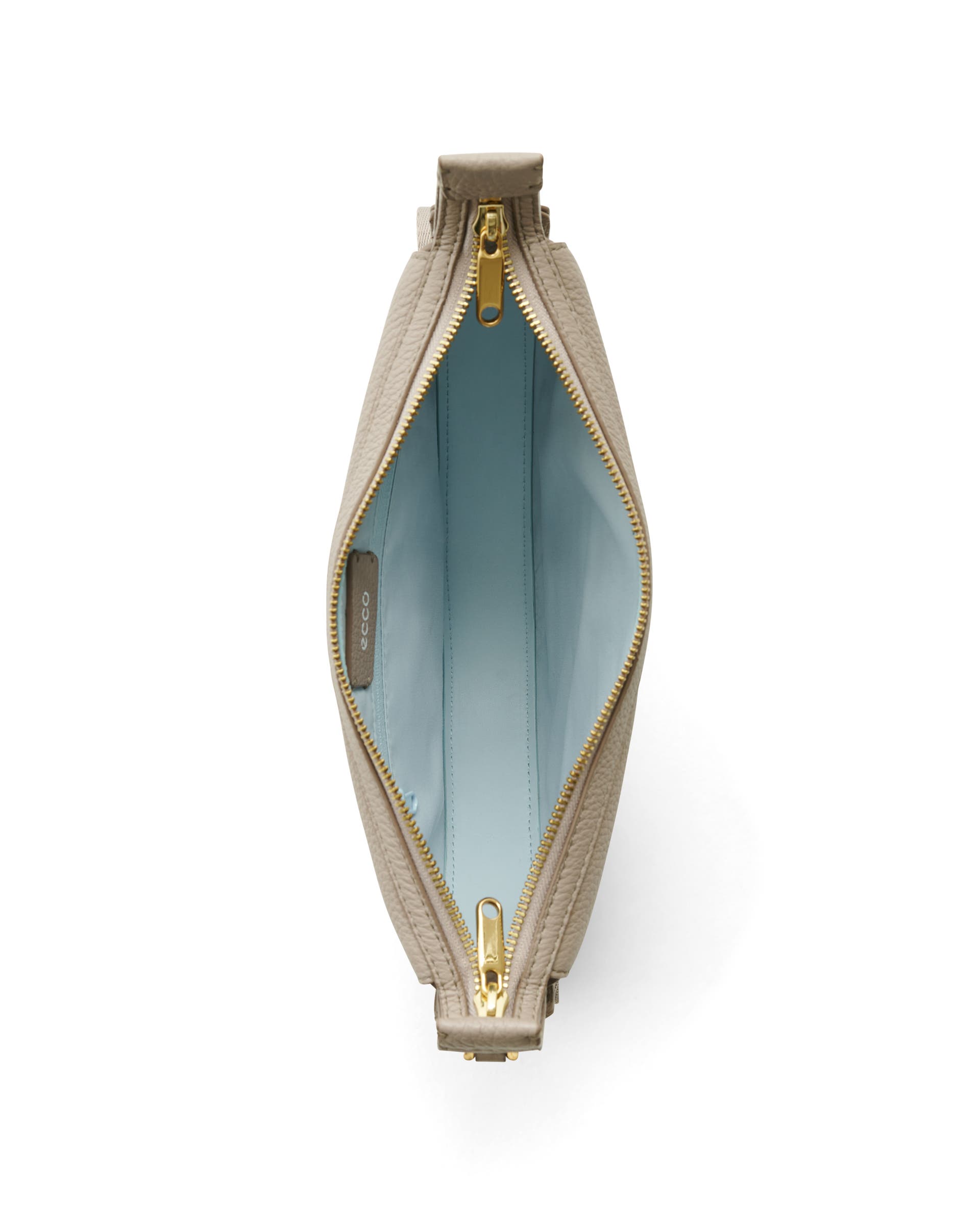 ECCO® Small Fortune Leather Crossbody Bag - Beige - Birdeye