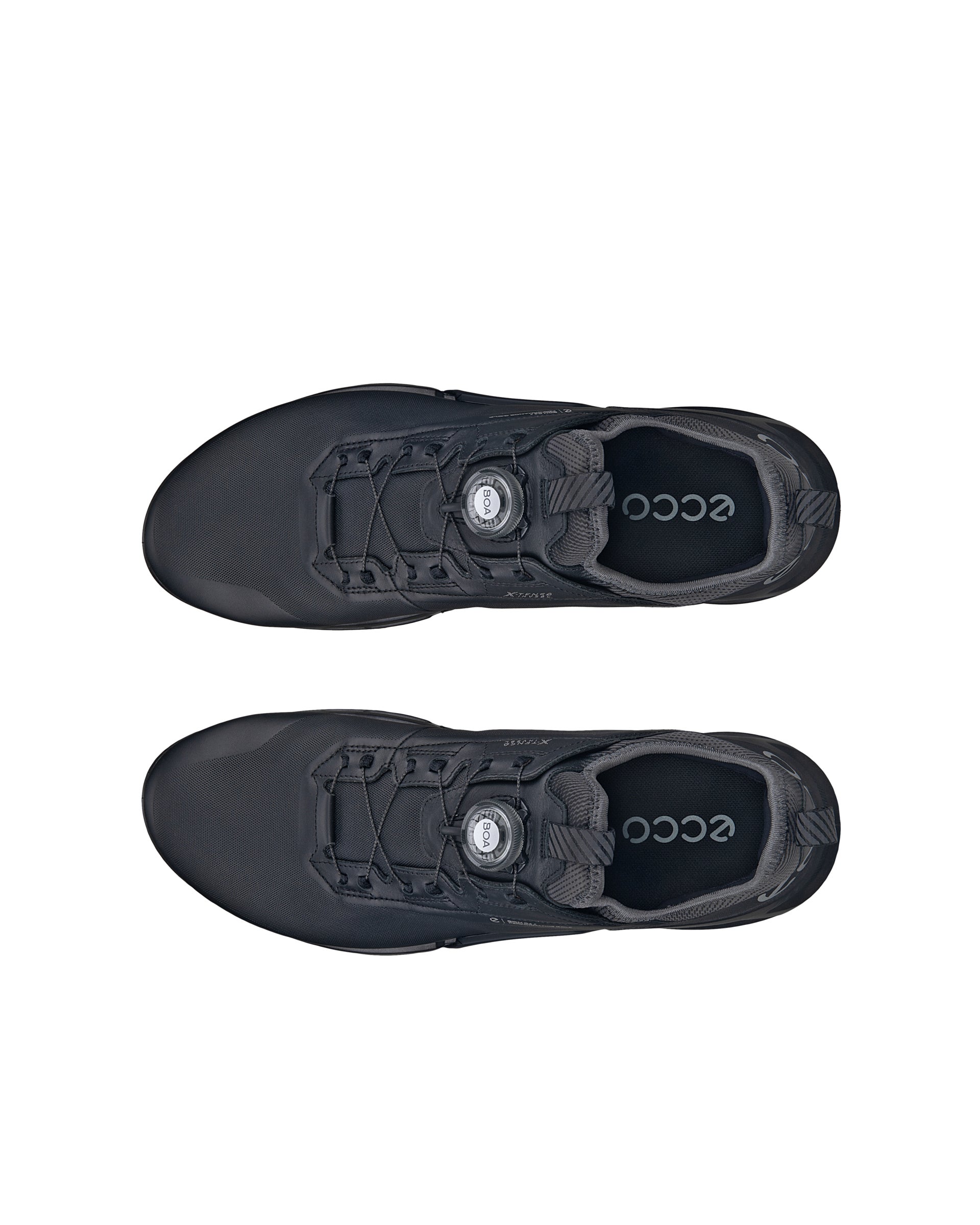 ECCO Golf BIOM C4 BOA Men メンズ レザーGore-Texゴルフシューズ - ブラック - Top left pair
