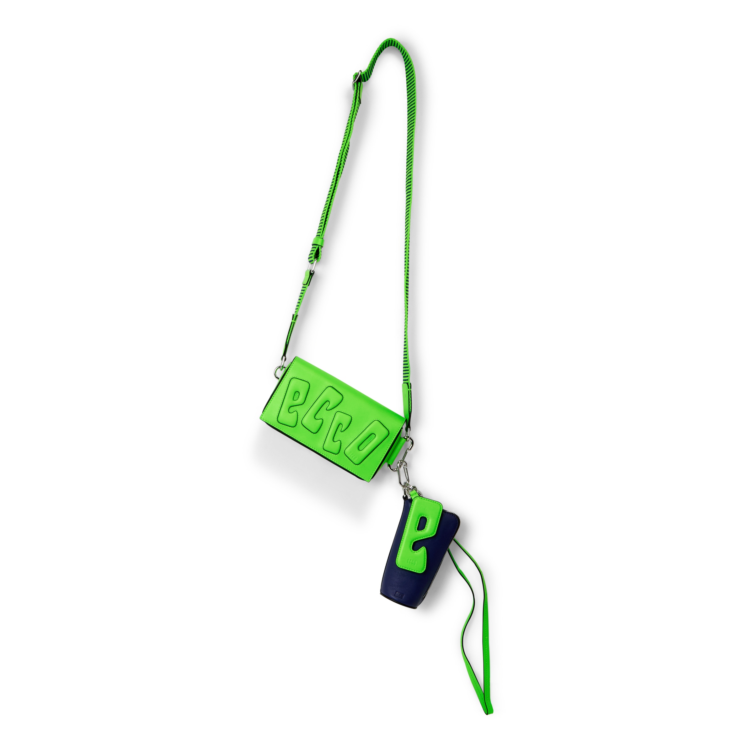 ECCO® E Phone Stack Padded Leather Phone Bag | Green