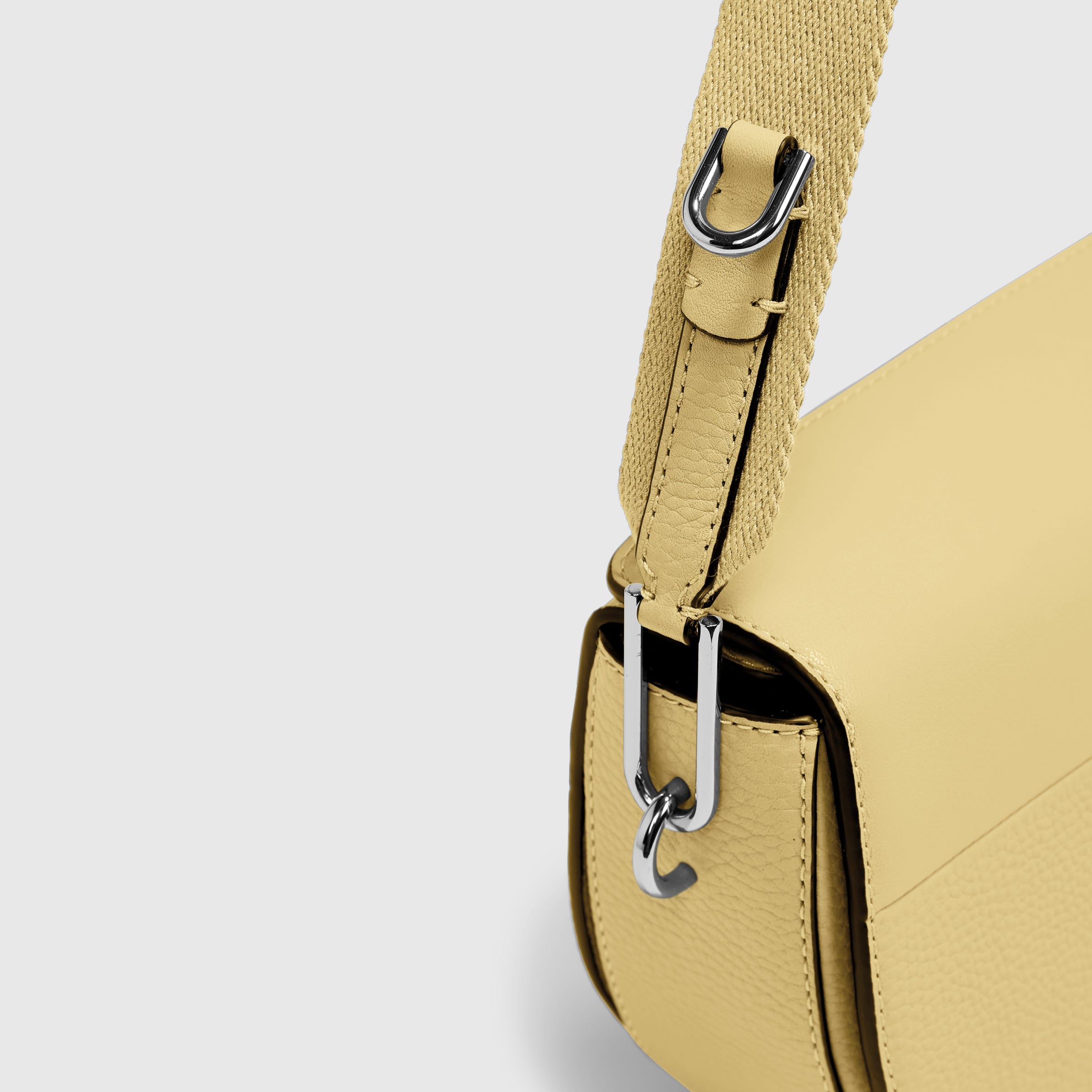 ECCO® Textureblock Leather Saddle Bag - Yellow - Detail-1