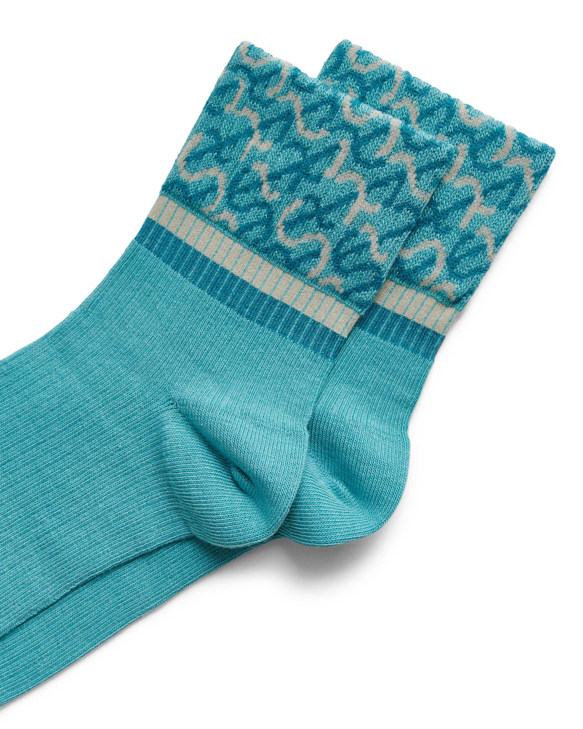 Women's ECCO® Vibe Wave Ankle-Cut Socks - Blue - Detail-1