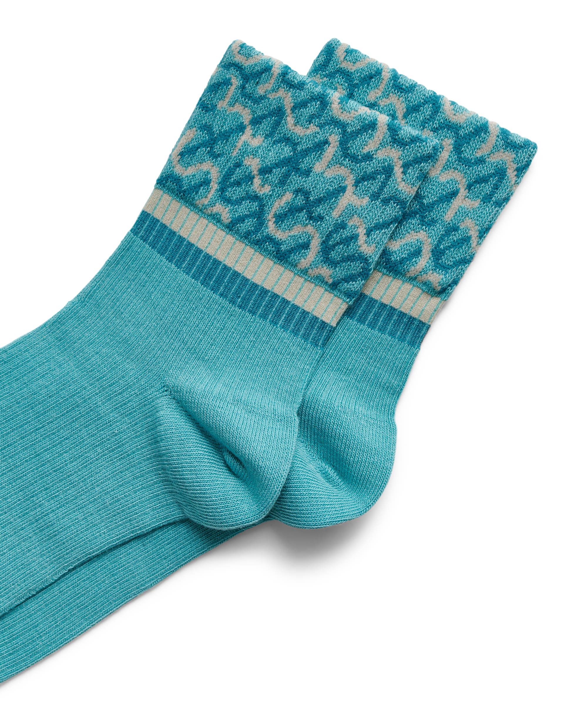 Women's ECCO® Vibe Wave Ankle-Cut Socks - Blue - Detail-1
