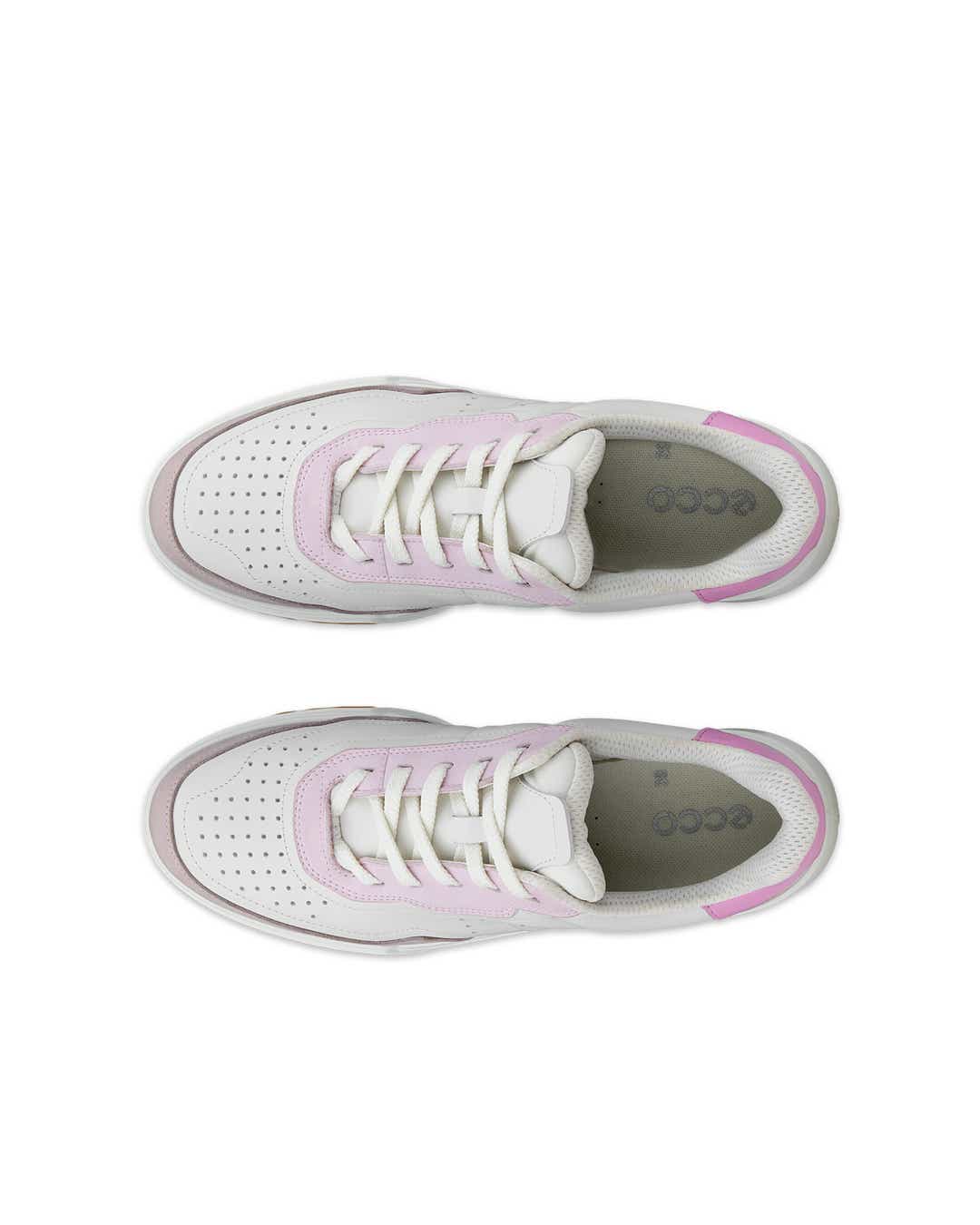 Women's ECCO® STREET COURT Leather Trainer | White