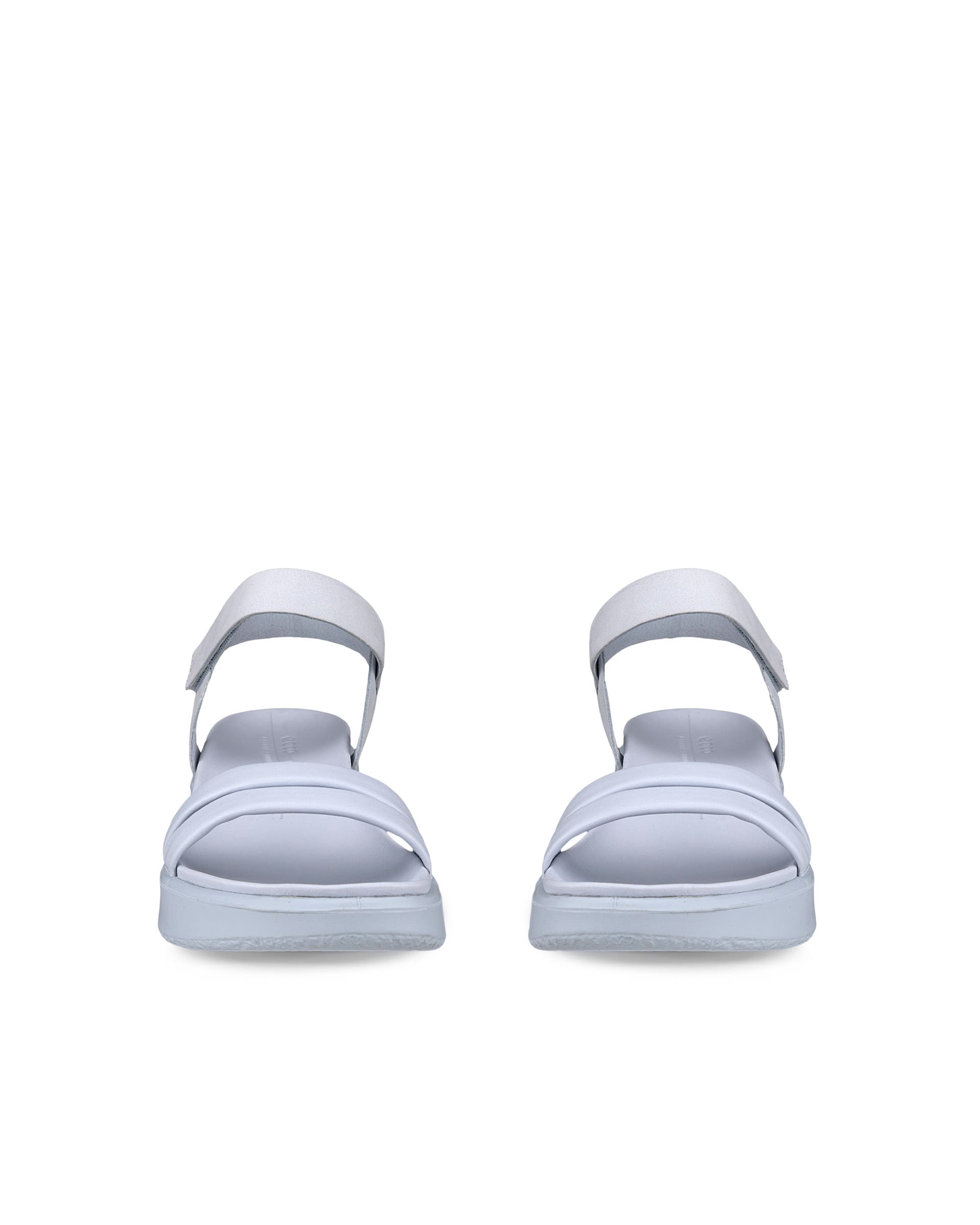ECCO® Flowt Wedge sandaler i læder med kilehæl til damer - Blå - Front pair