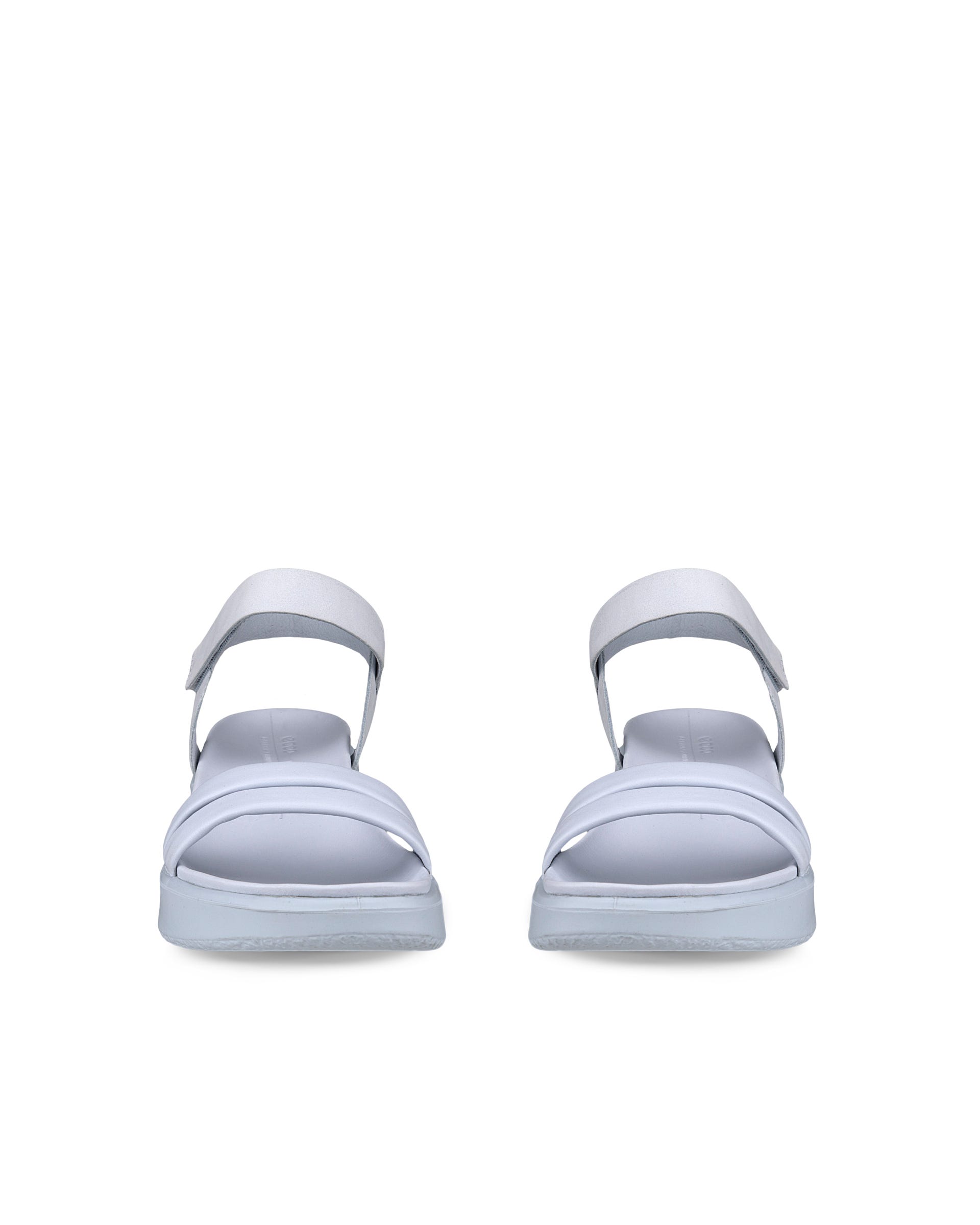 ECCO® Flowt Wedge sandaler i læder med kilehæl til damer - Blå - Front pair