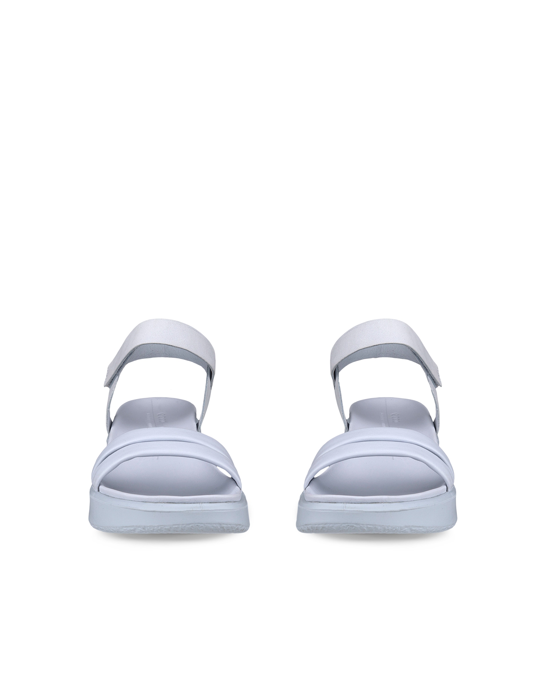 Sandalias de piel con cuña ECCO® FLOWT WEDGE LX para mujer - Azul - Front pair
