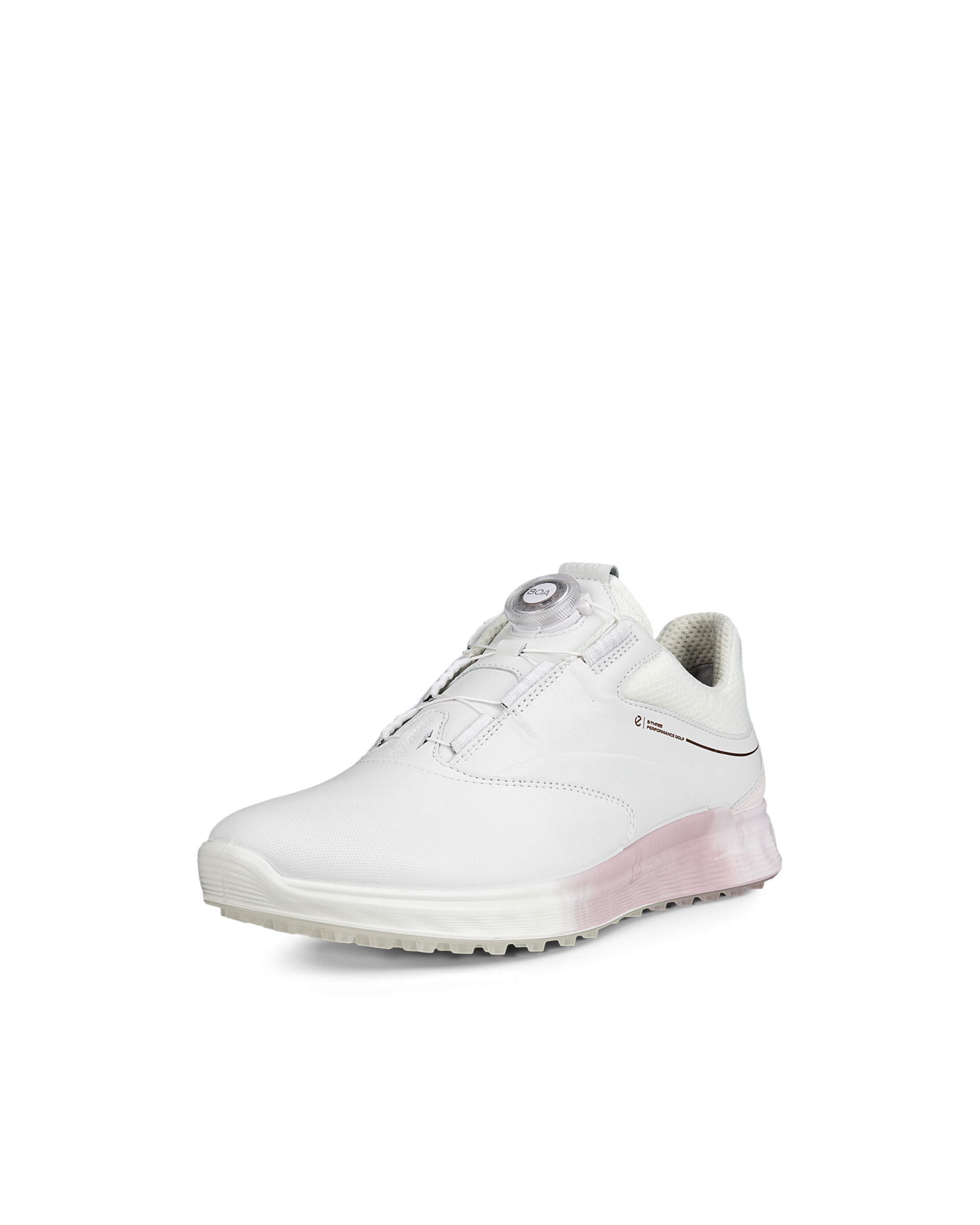 Women's ECCO® Golf S-Three Boa Leather Gore-Tex Shoe | White