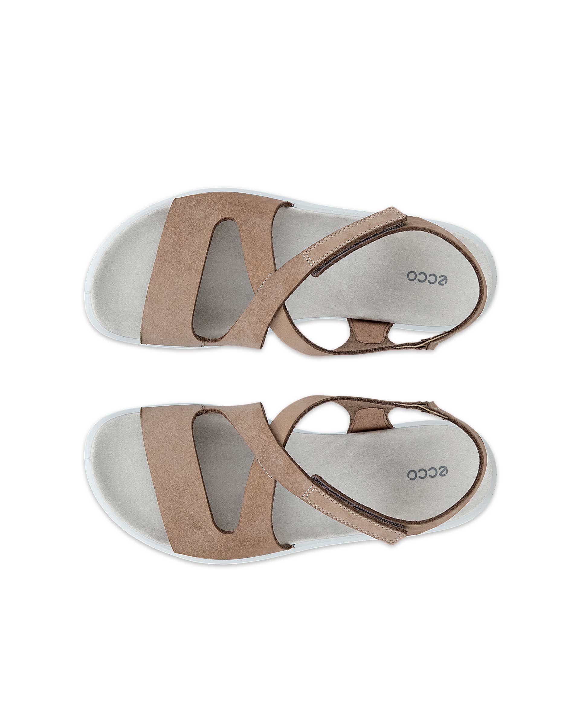 Sandale en cuir Flowt ECCO® pour femmes - Beige - Top left pair