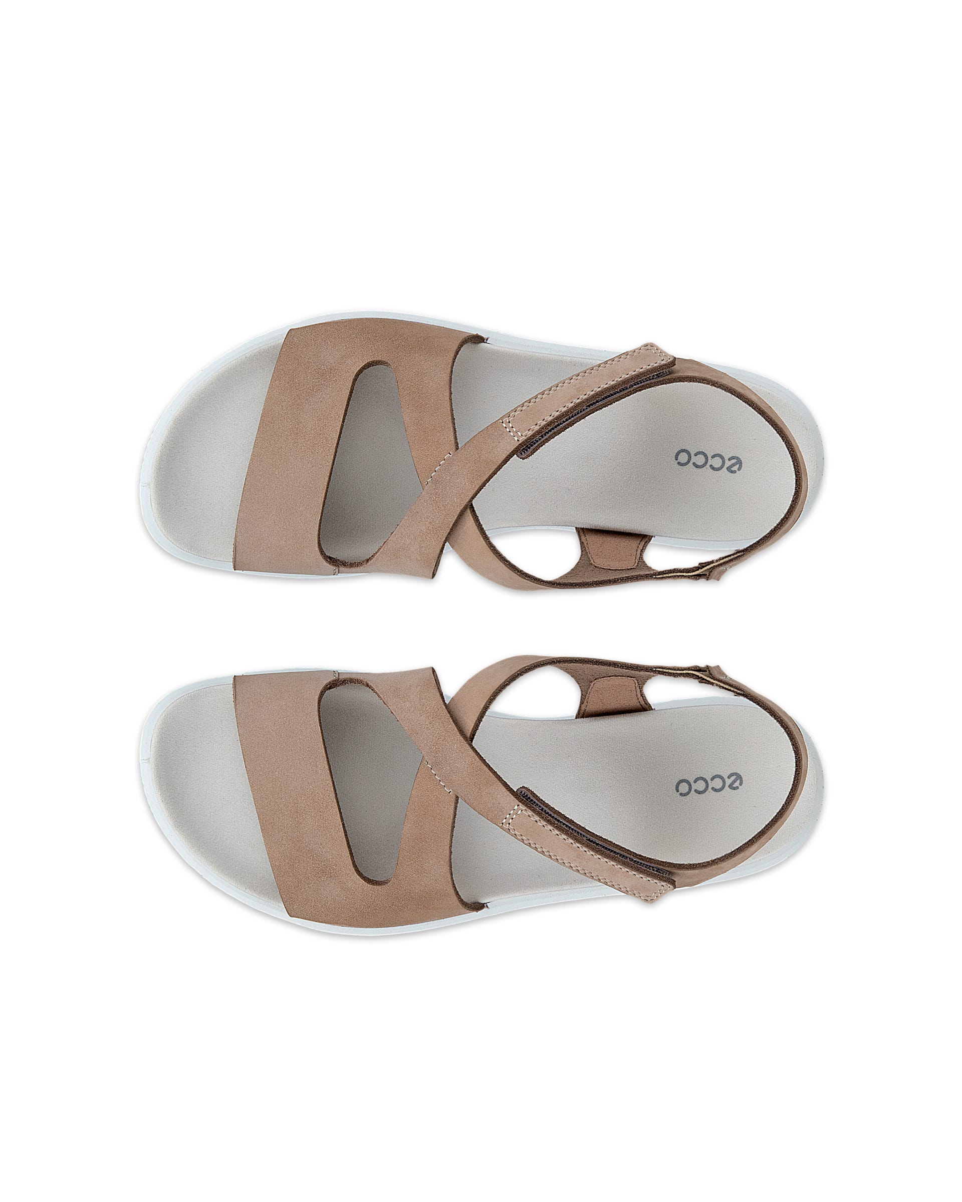 Sandale en cuir Flowt ECCO® pour femmes - Beige - Outside