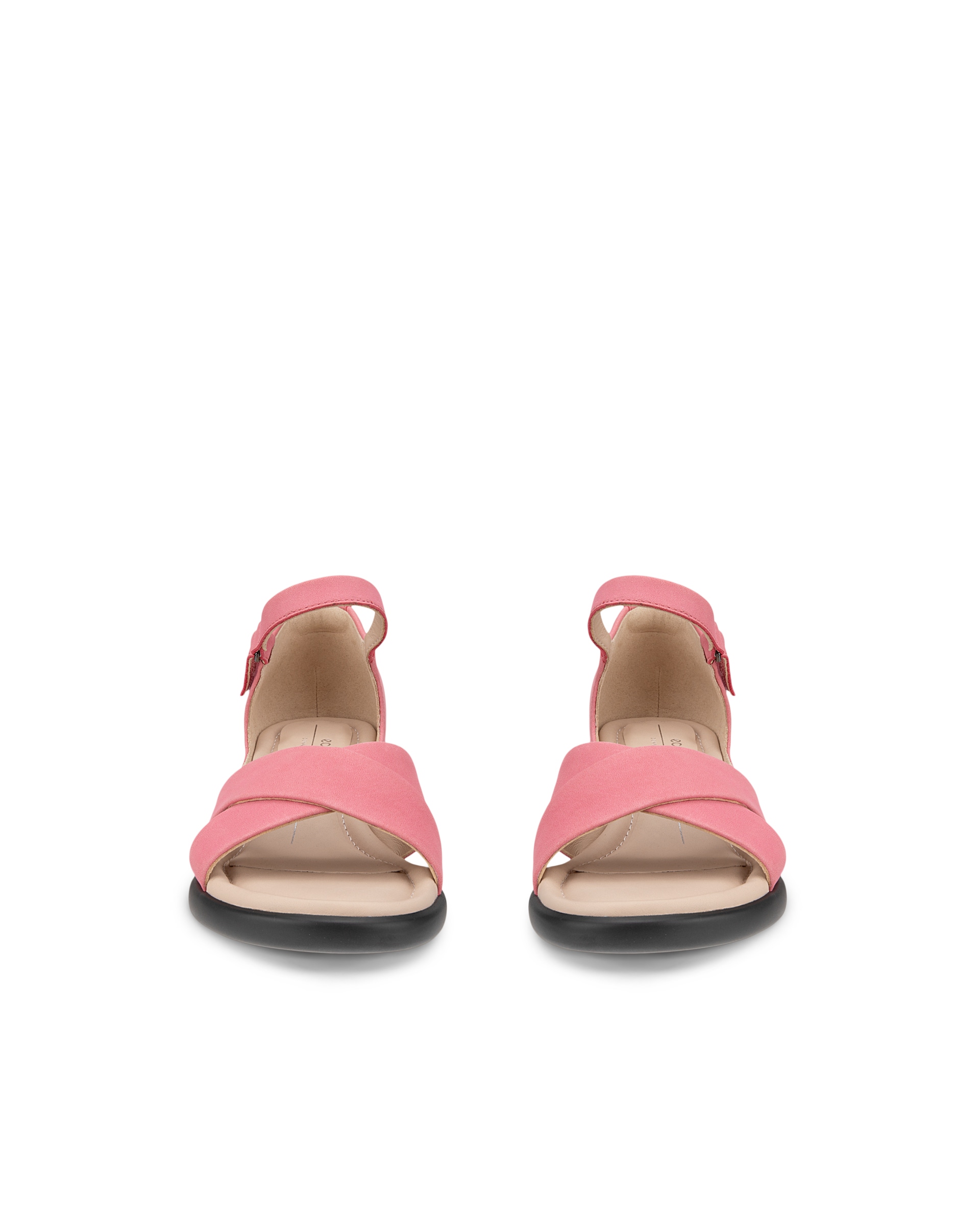 Women's ECCOยฎ Sculpted Sandal LX 35 Nubuck Heeled Sandal - Pink - Front pair