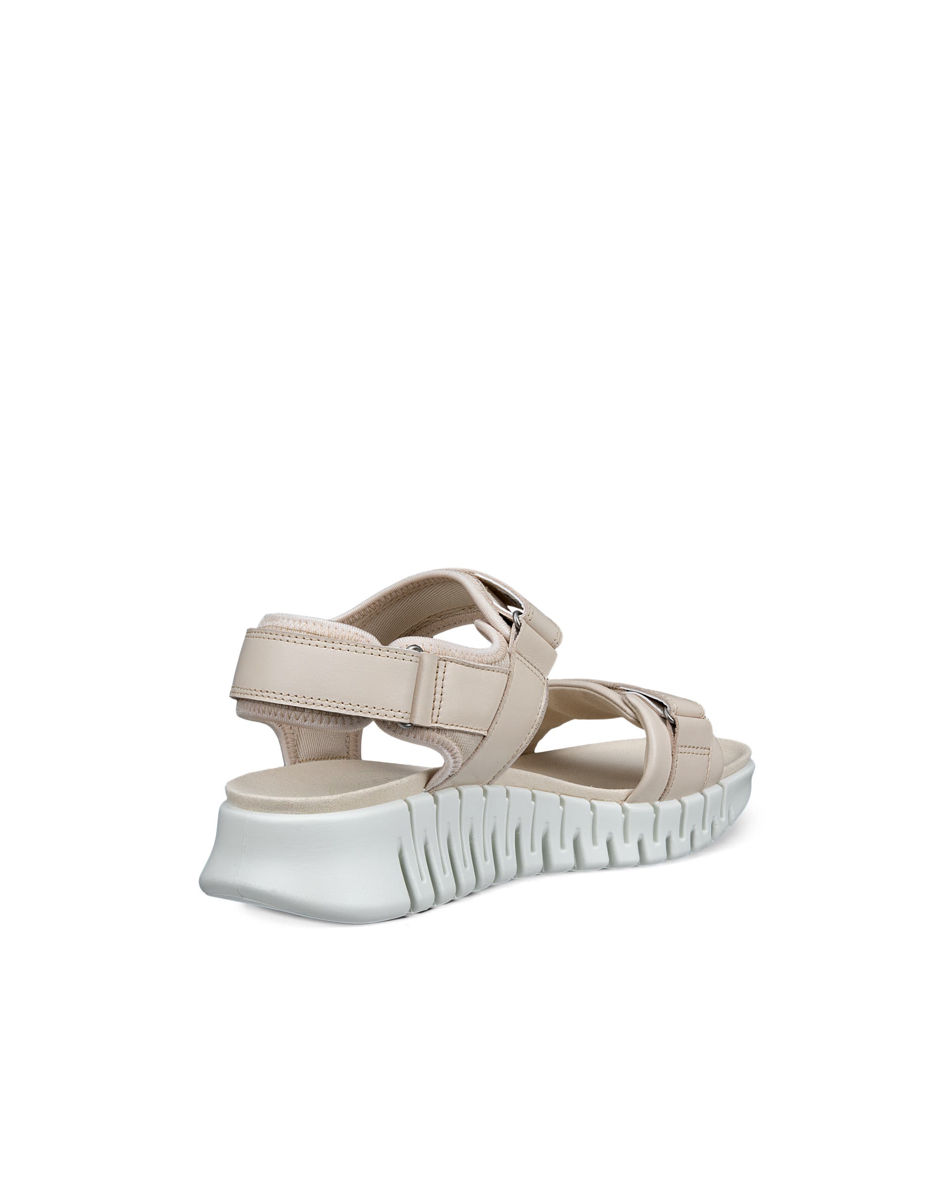 ECCO® Gruuv Sol Damen Ledersandale mit Absatz - Beige - Back