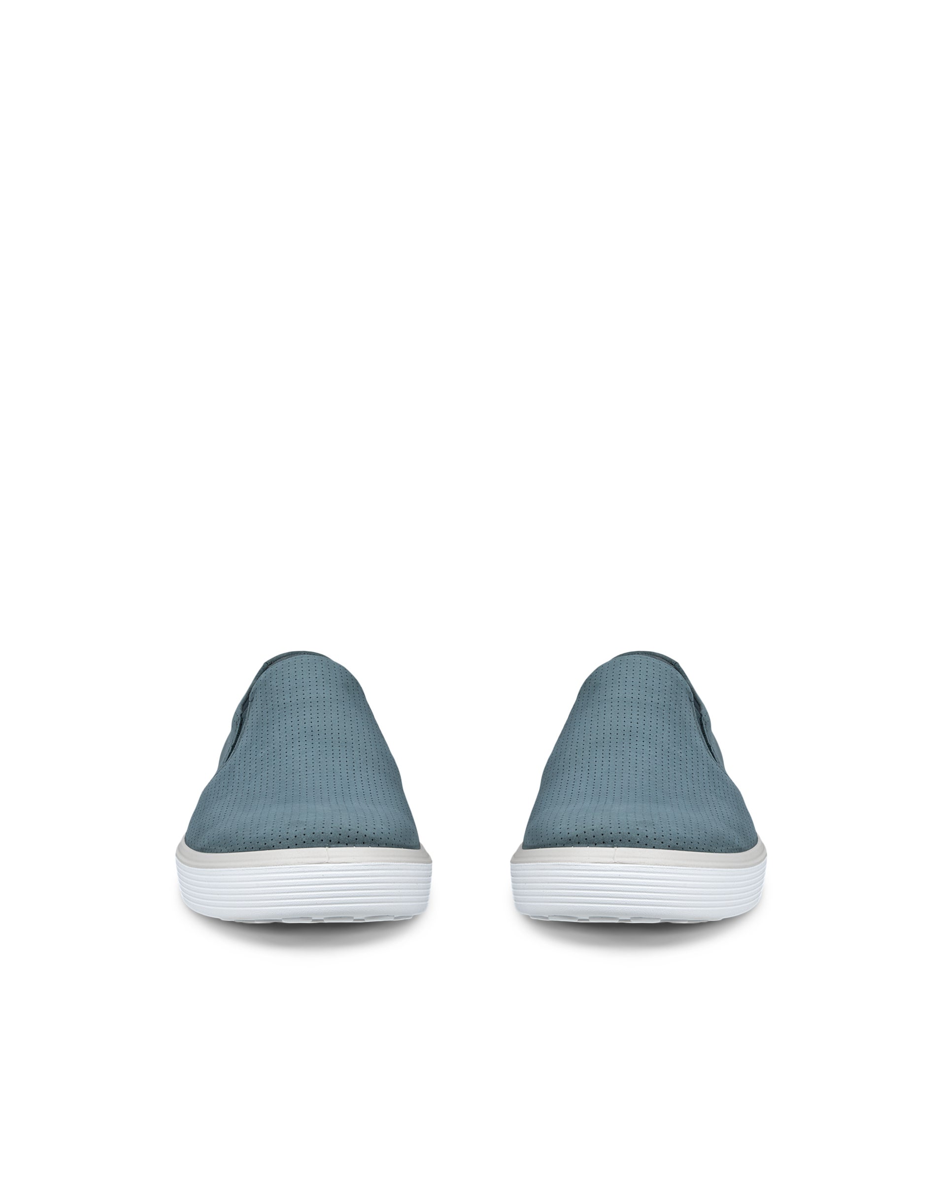 Men's ECCO® Soft 60 Nubuck Slip-On - Blue - Front pair