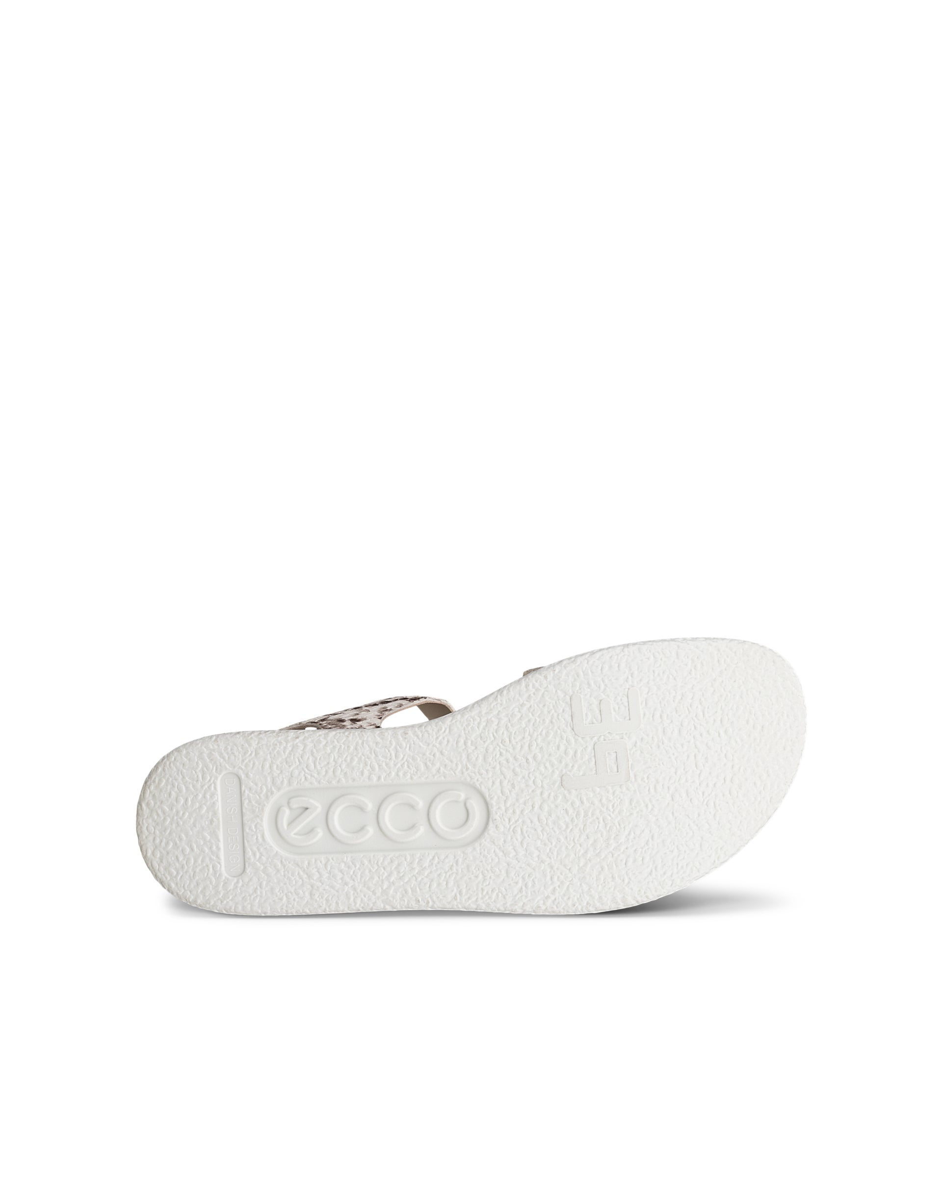 ECCO® Flowt sandale plate en cuir pour femme - Beige - Sole