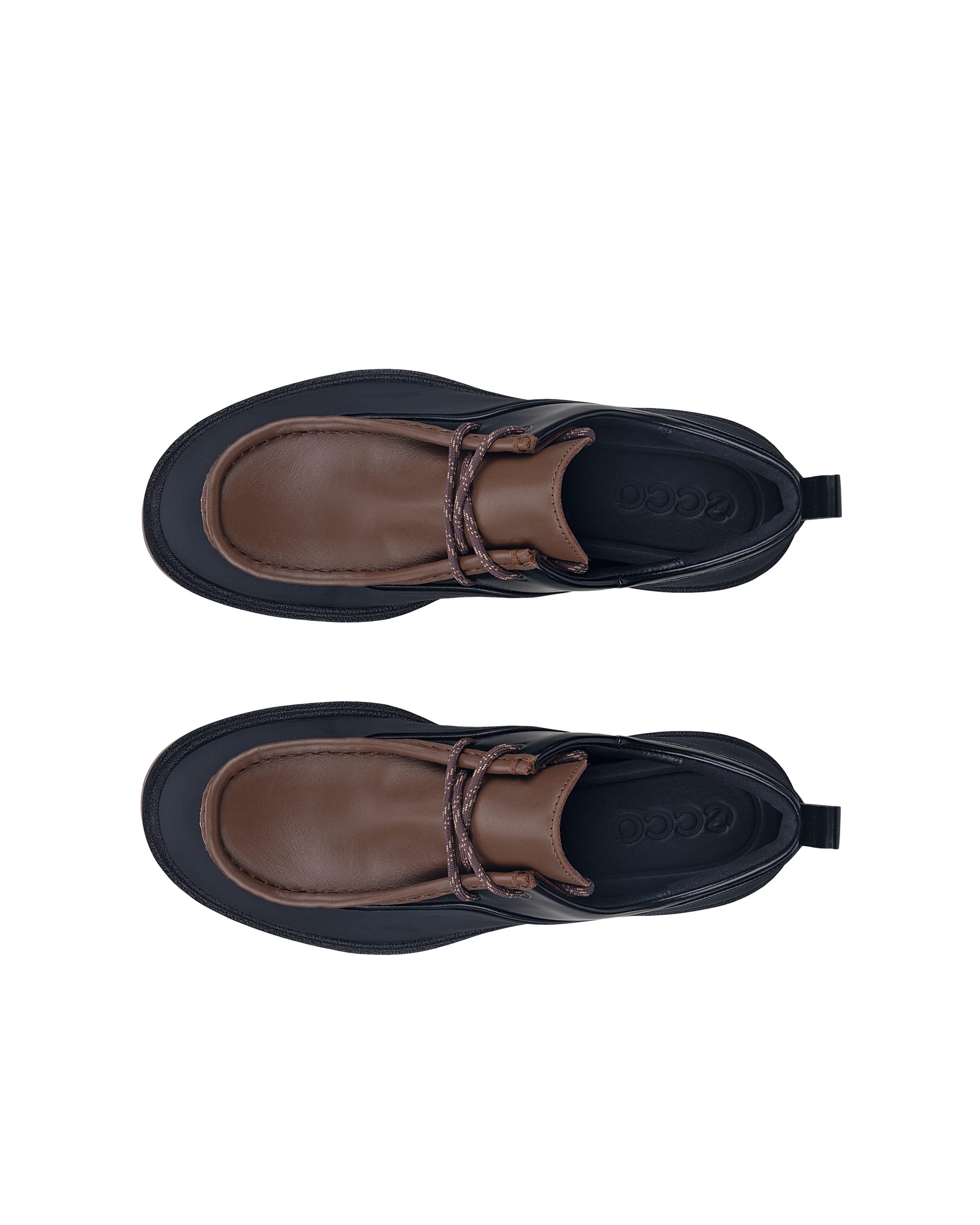 ECCO GRAINER WOMEN ウィメンズ レザーシューズ - ブラック - Top left pair