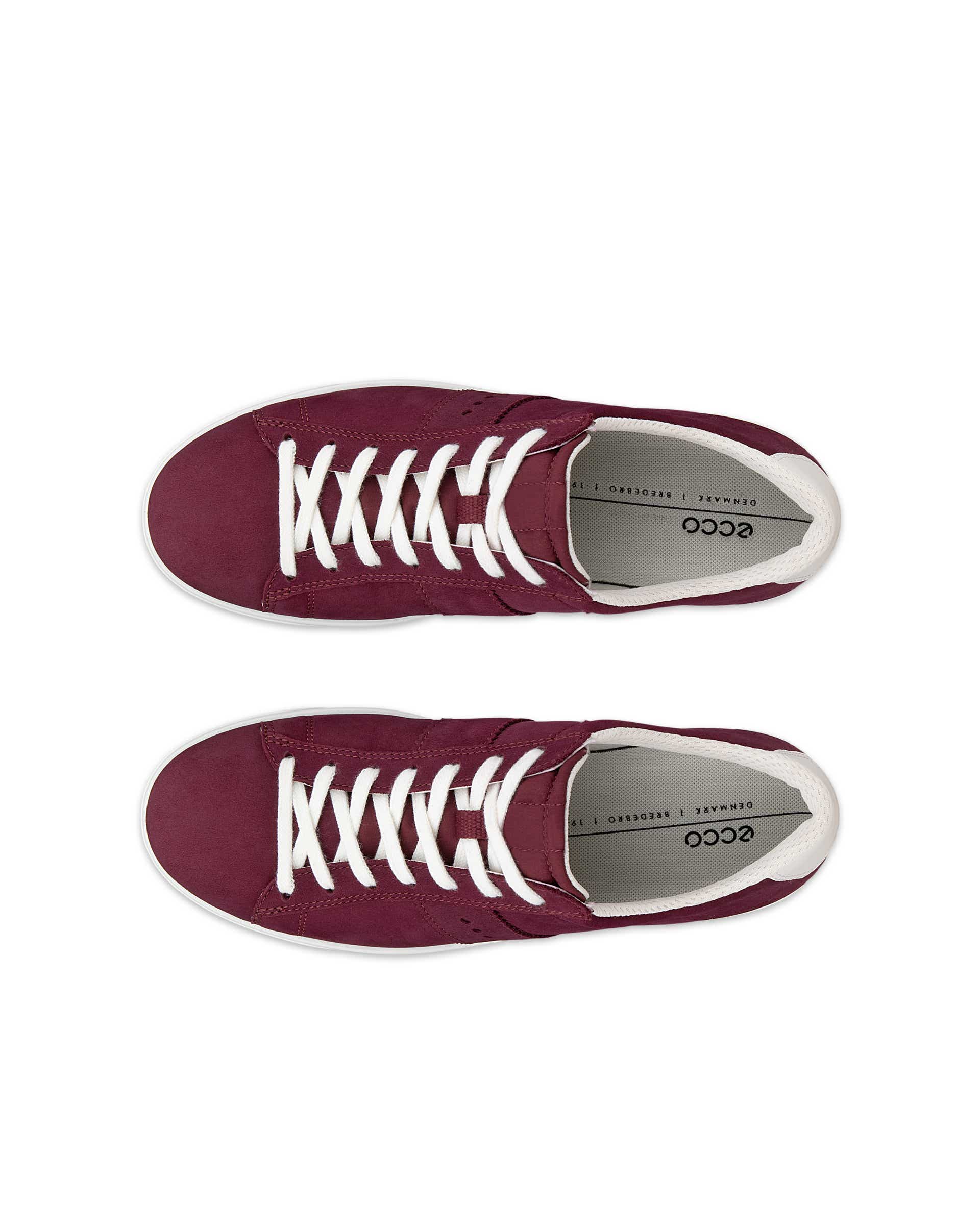 ECCO® STREET LITE baskets en nubuck pour femme - Rouge - Top left pair