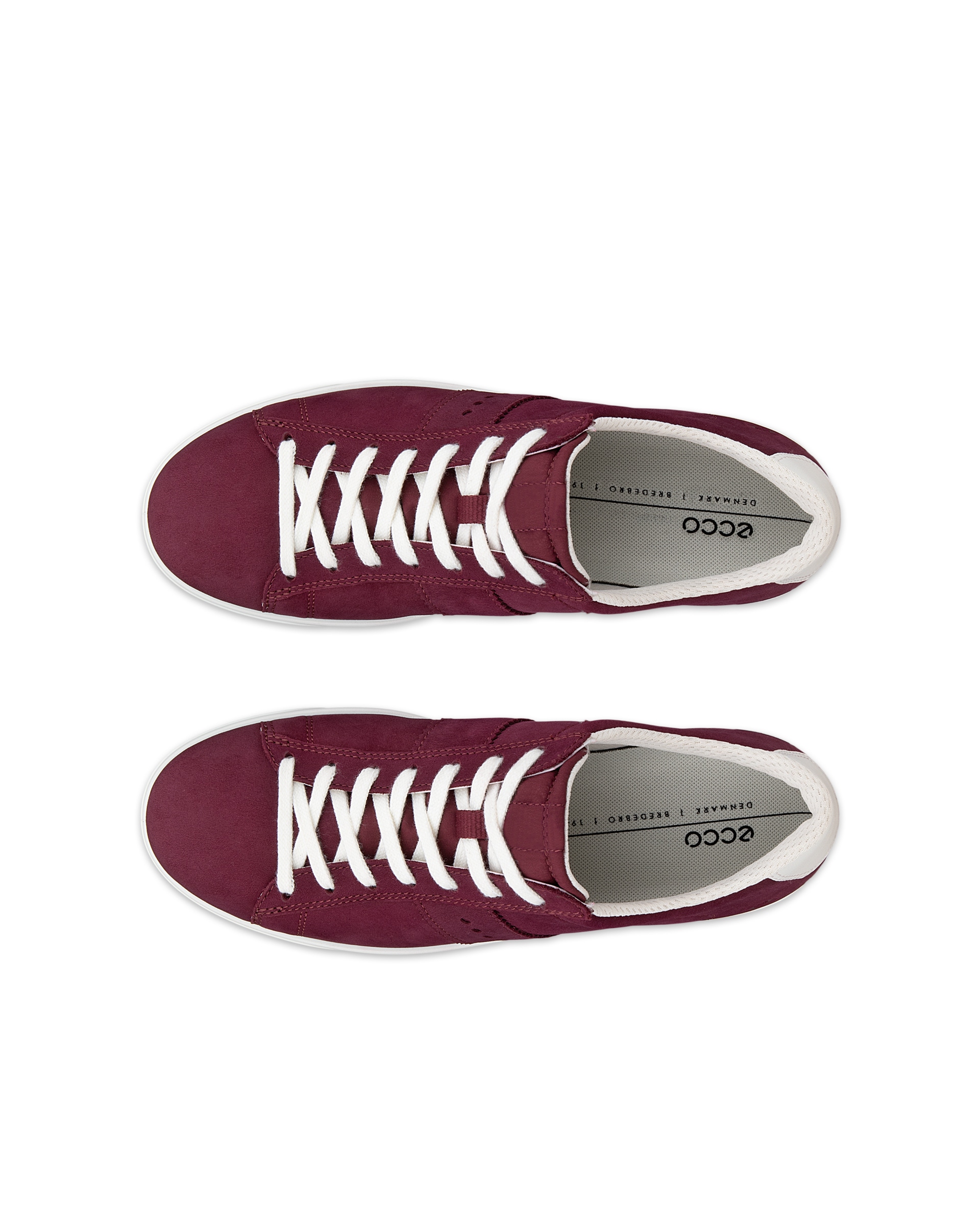 ECCO® STREET LITE baskets en nubuck pour femme - Rouge - Top left pair