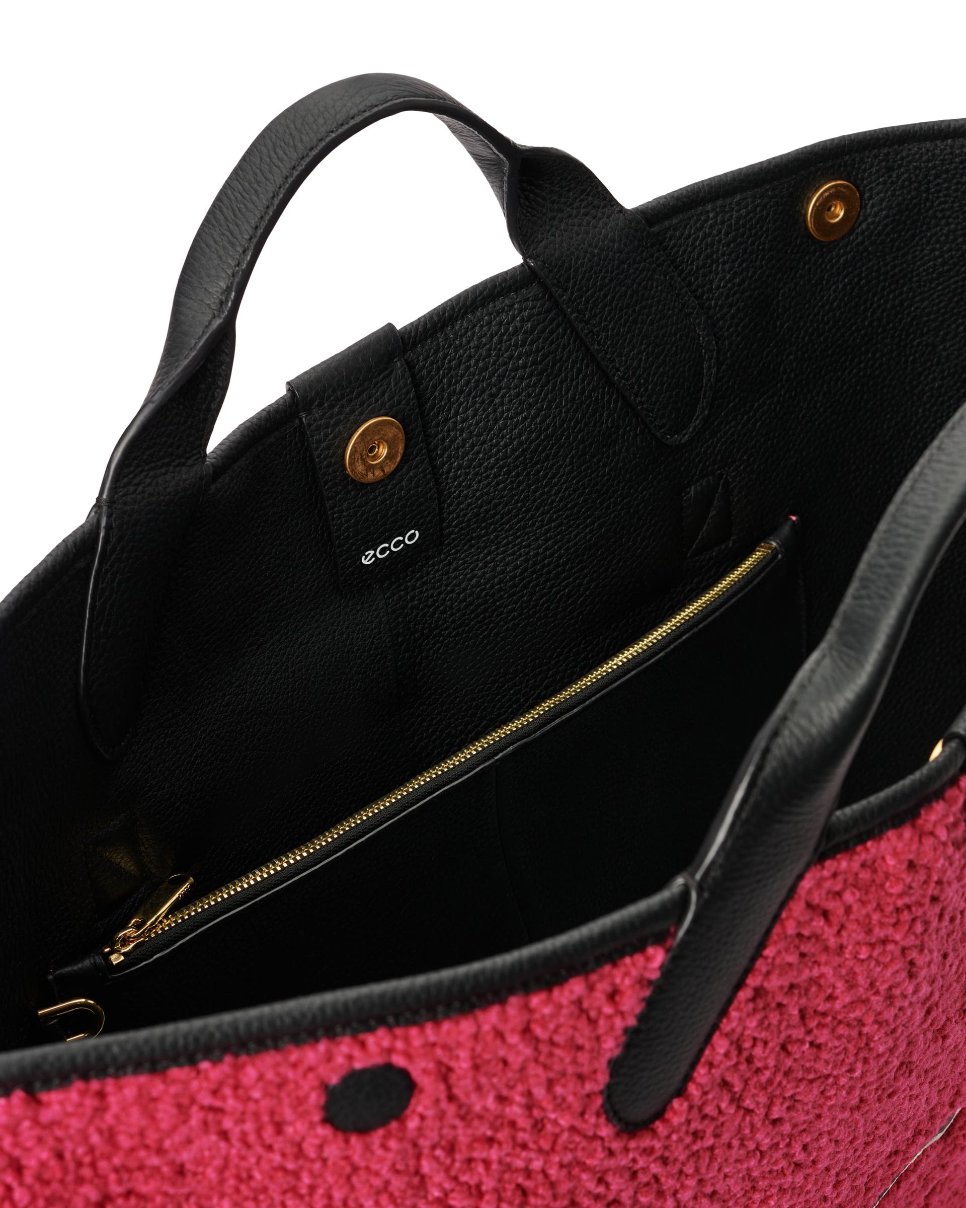 ECCO Tote Soft East West Large Snuggle Soft Pebbled トートバッグ - ピンク - Inside