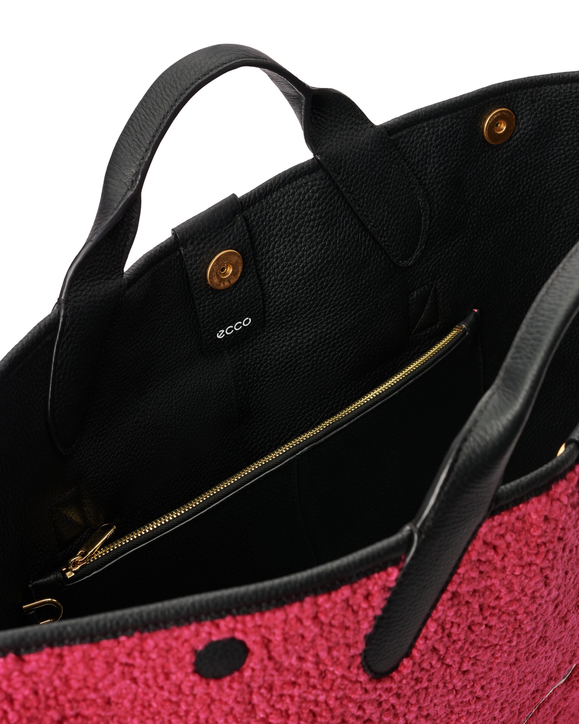 ECCO Tote Soft East West Large Snuggle Soft Pebbled トートバッグ - ピンク - Inside