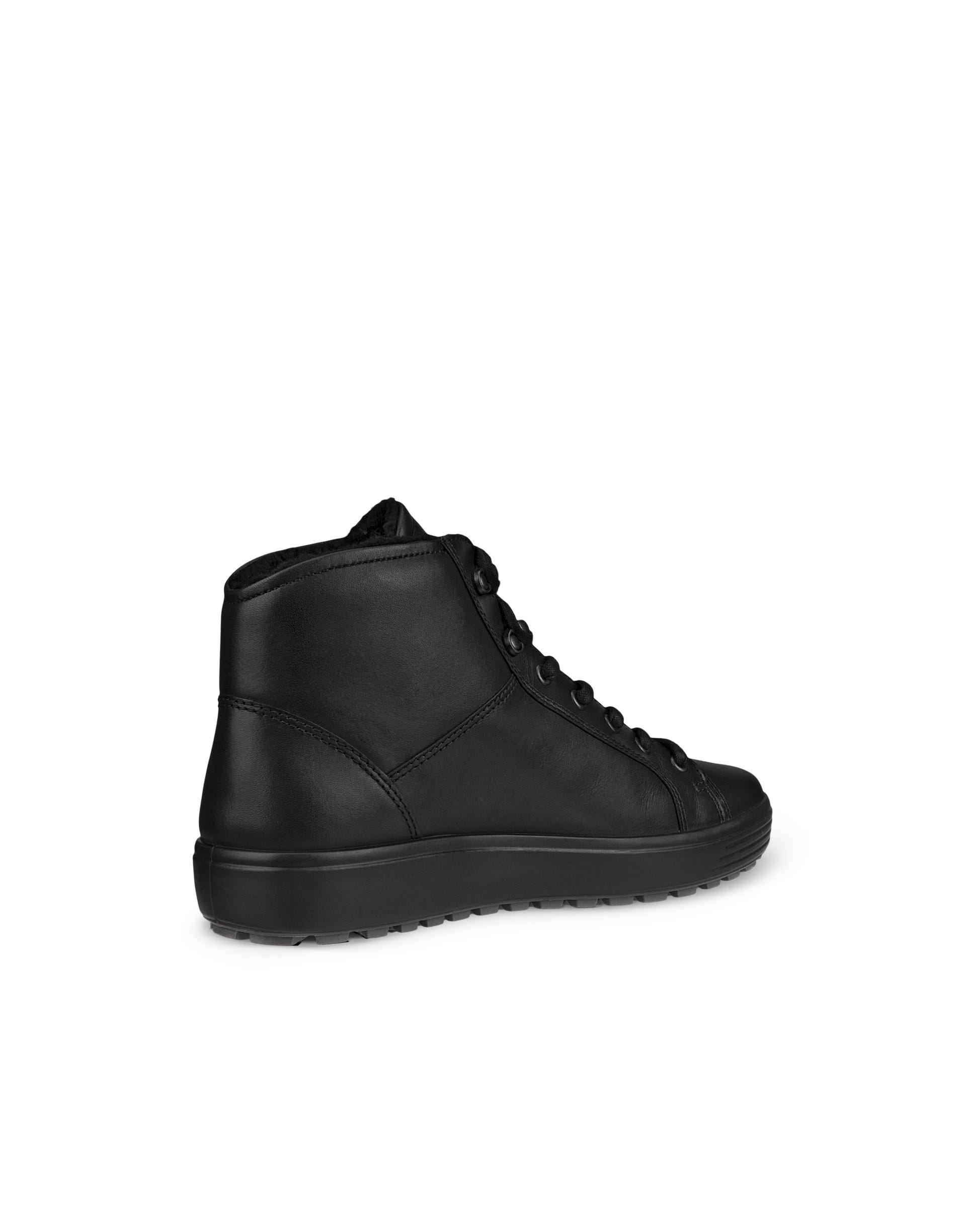 ECCO® SOFT 7 TRED II herre høy sneakers skinn - Svart - Back