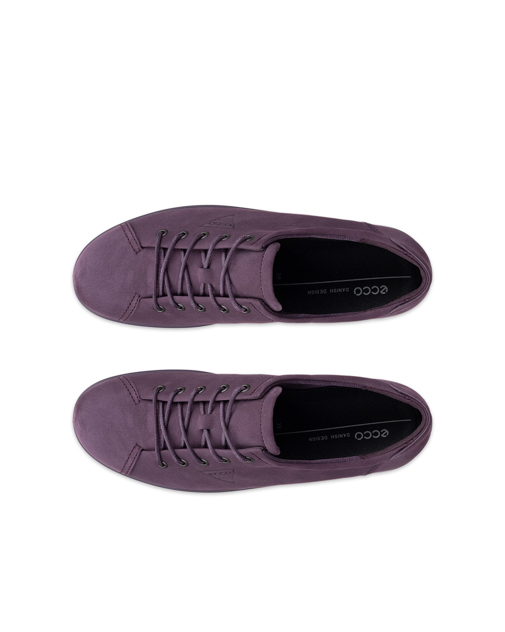 ECCO® SOFT 2.0 Damen Nubuk-Schnürschuh - Braun - Top left pair