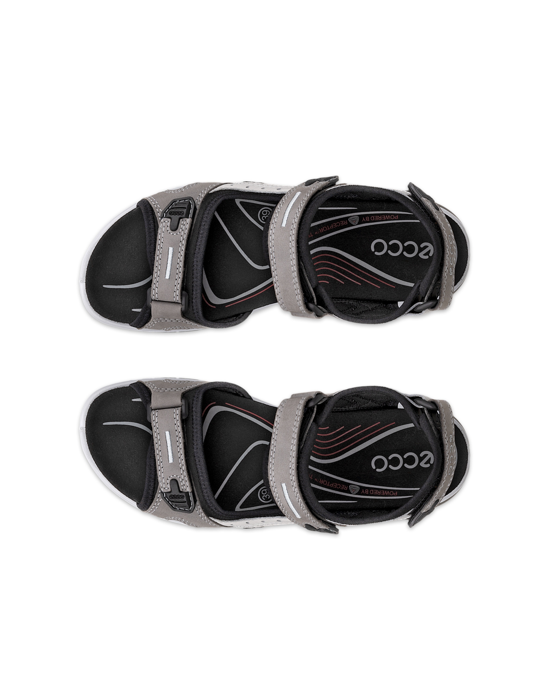 Dámské nubukové outdoorové sandály ECCO® OFFROAD - Šedá - Top left pair