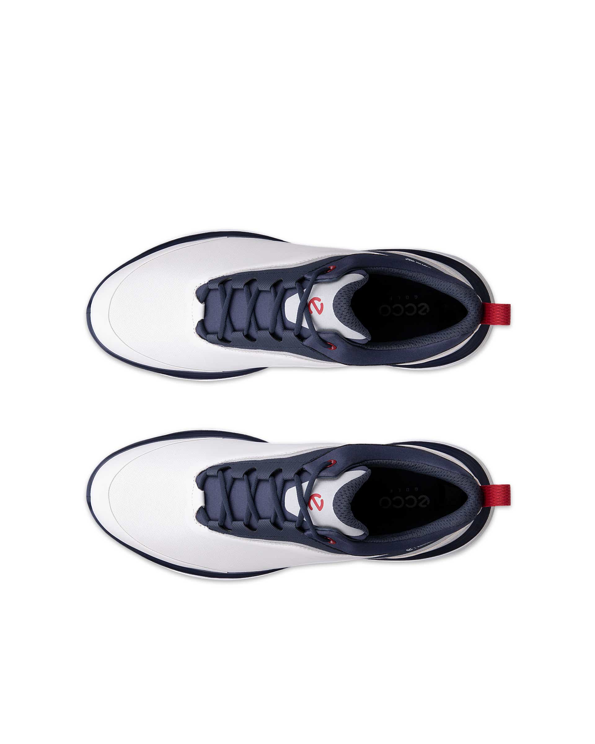 Men's ECCO® Golf LT1 Leather Waterproof Golf Shoe - White - Top left pair