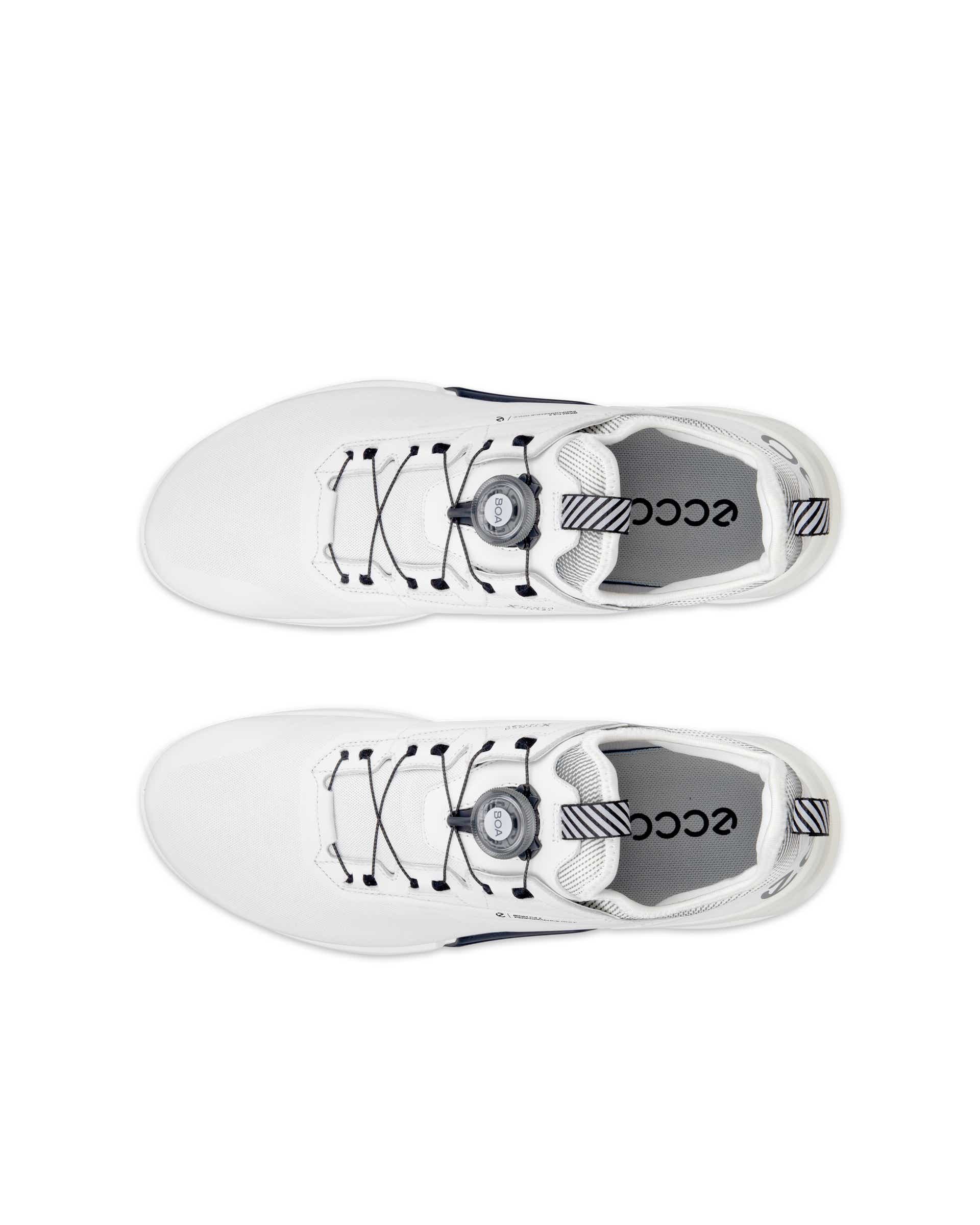 ECCO® Golf Biom C4 chaussure de golf en cuir Gore-Tex pour homme - Blanc - Top left pair