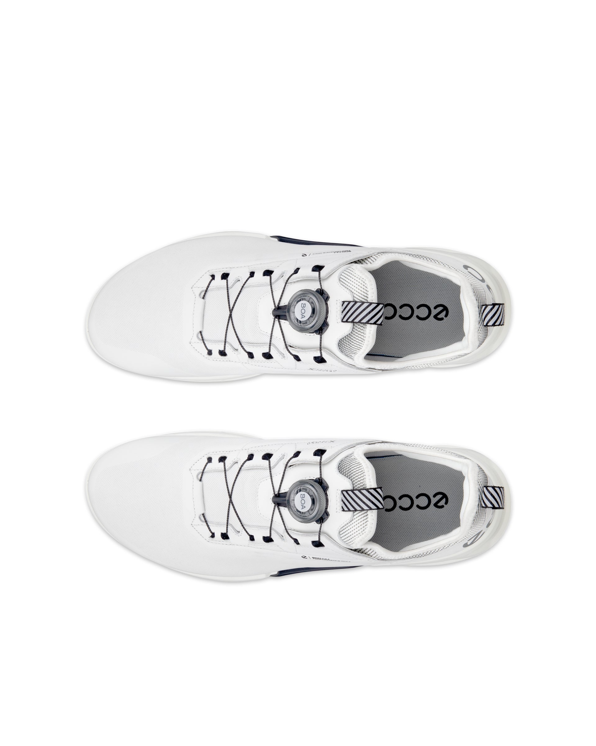 Men's ECCO® Golf Biom C4 BOA Leather Gore-Tex Golf Shoe - White - Top left pair