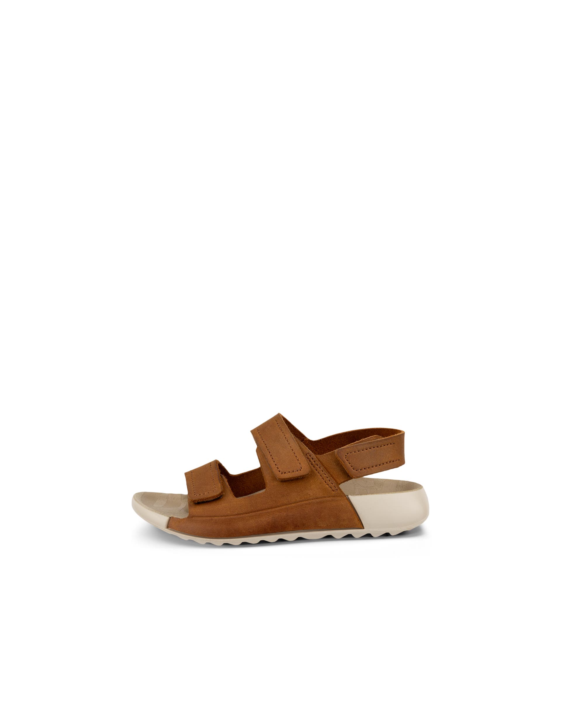 Kids' ECCO® Cozmo Leather Two Strap Sandal - Brown - Outside