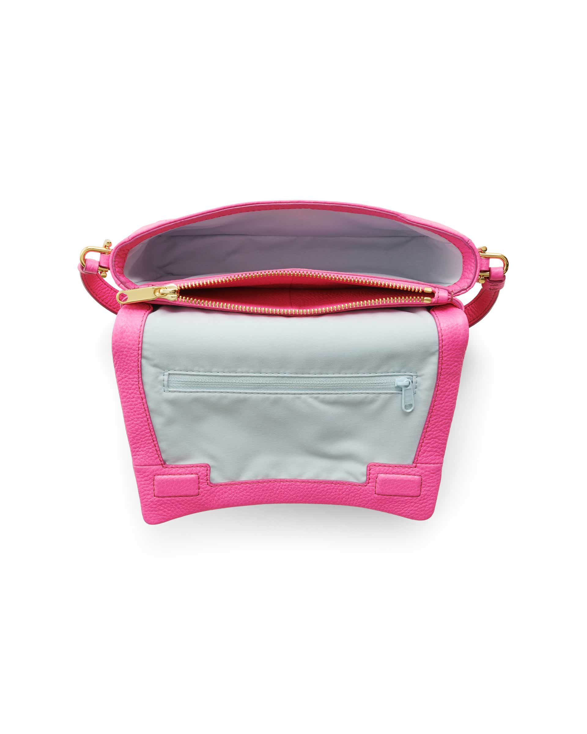 ECCO® Pinch Soft Pebbled Leather Medium Crossbody Bag - Pink - Birdeye