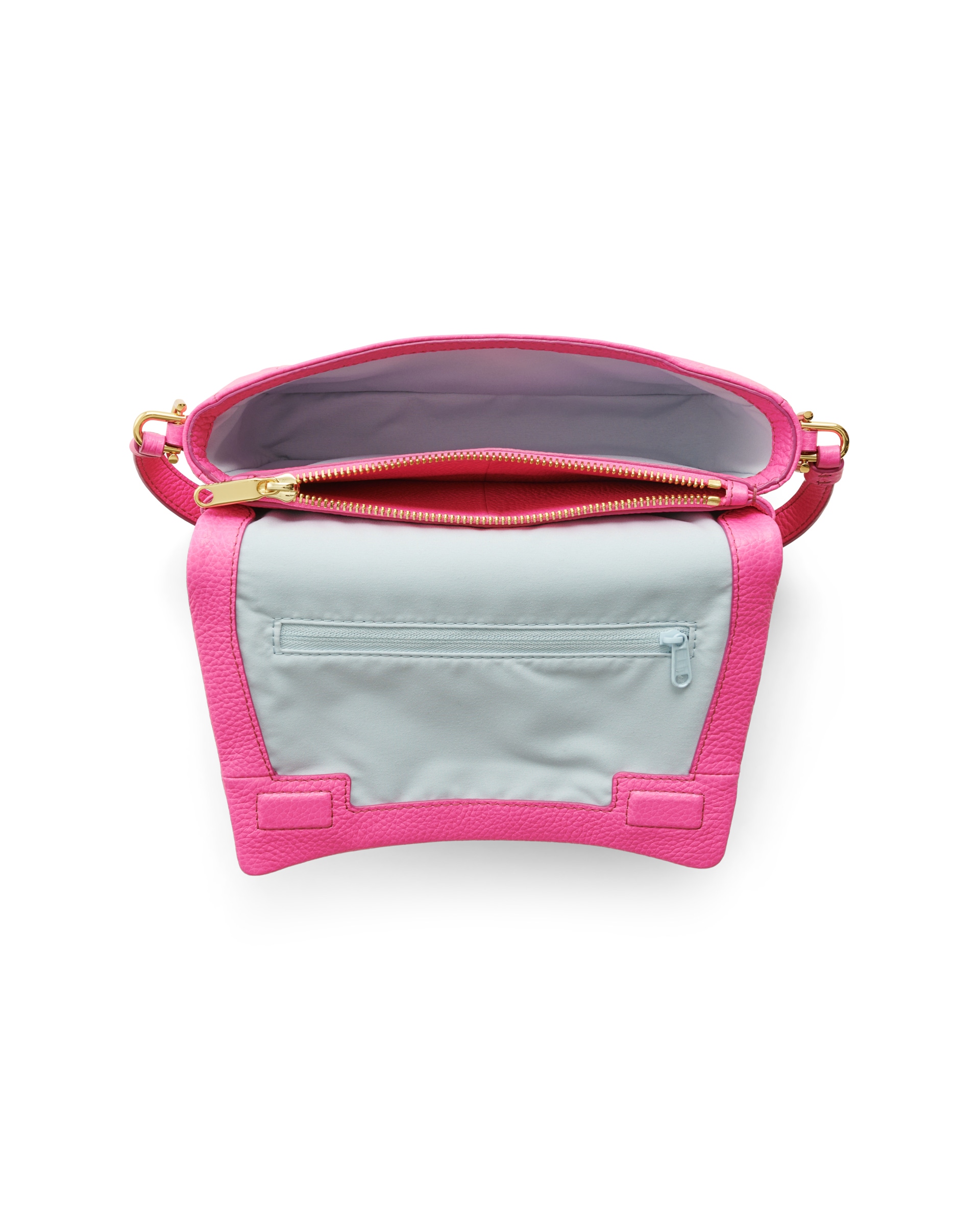 ECCO® Pinch Soft Pebbled Leather Medium Crossbody Bag - Pink - Birdeye
