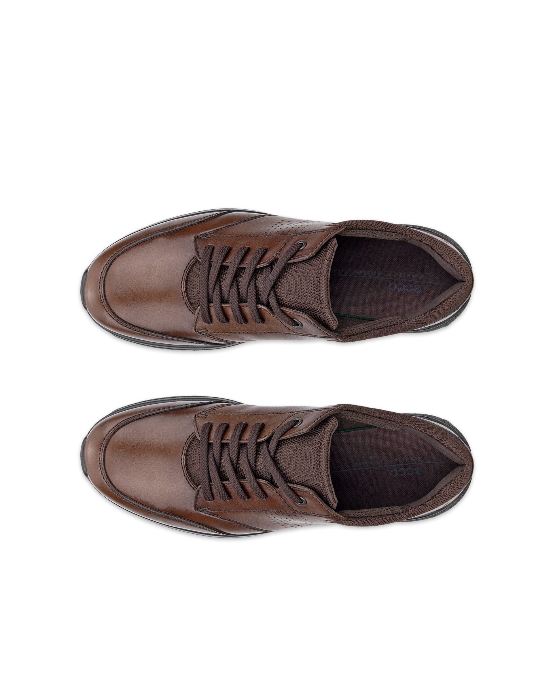 Sapatos atacadores couro homem ECCO® Irving - Castanho - Top left pair