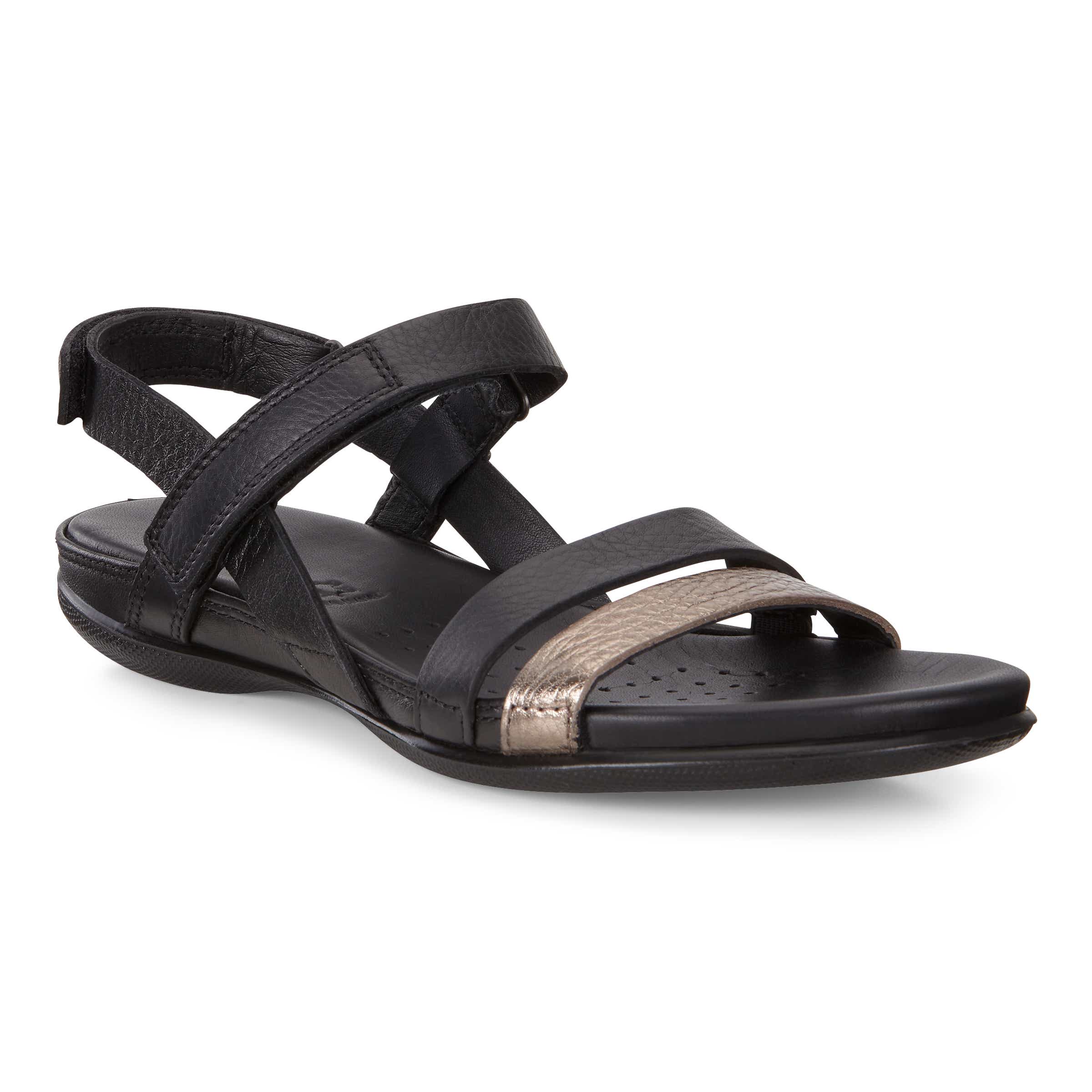 Women's ECCO® Flash Leather Sandal - Black - Main