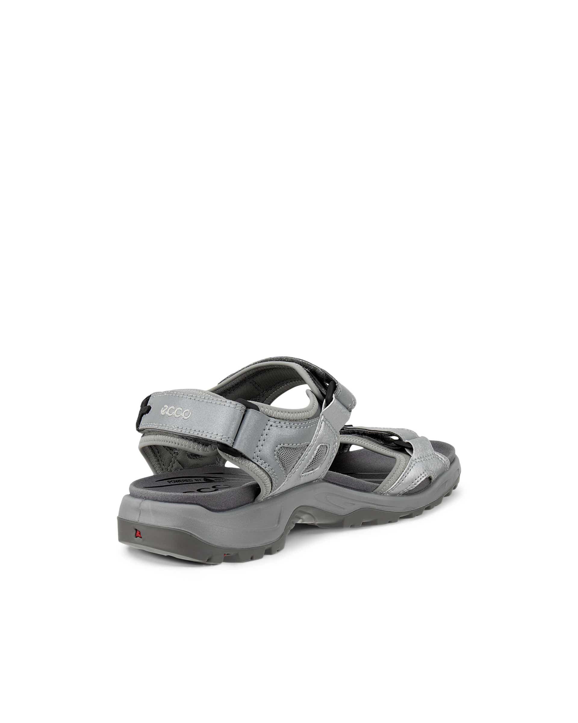 Men's ECCO® Offroad Textile Two Strap Sandal - Gray - Back