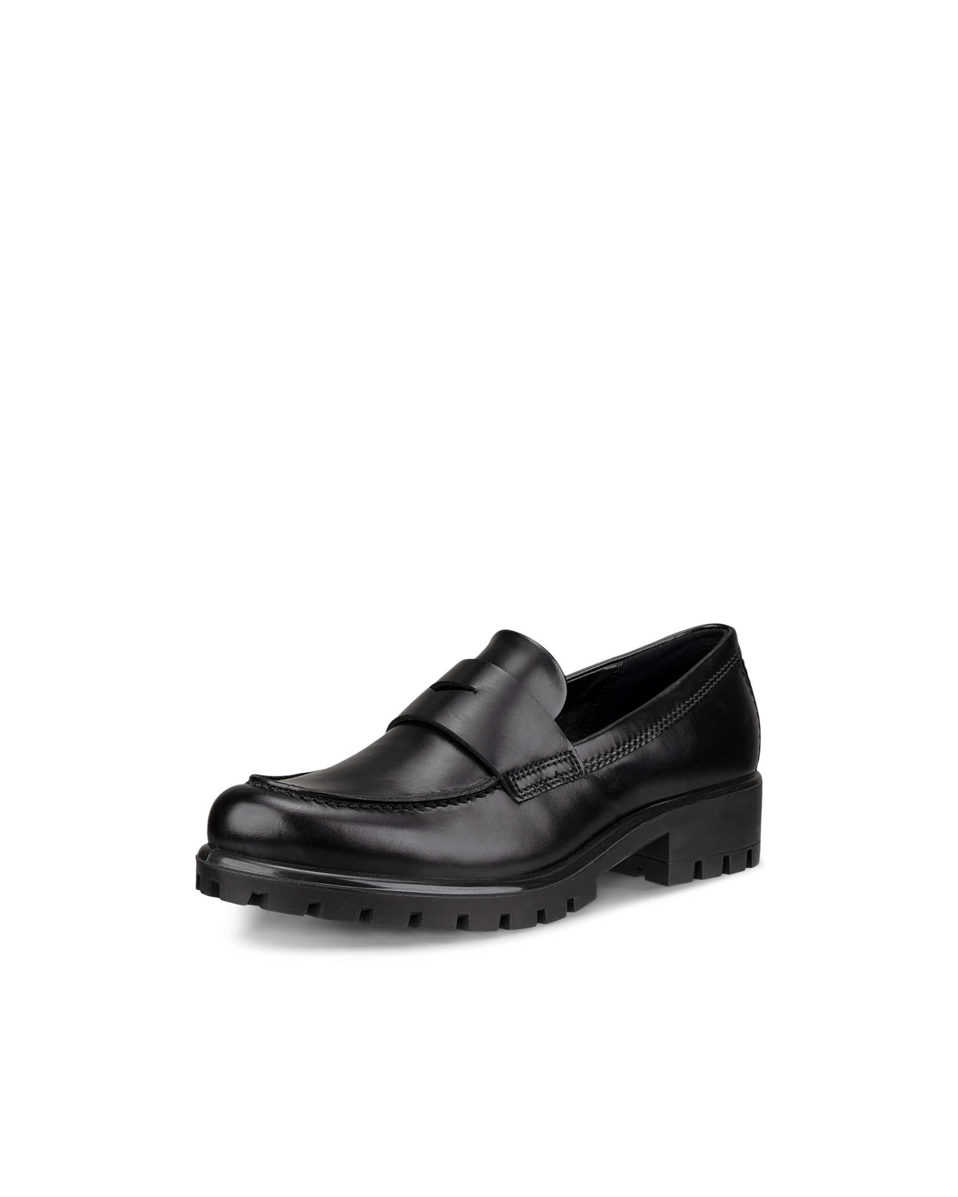 ECCO® Modtray mocassins en cuir pour femme - Noir - Main