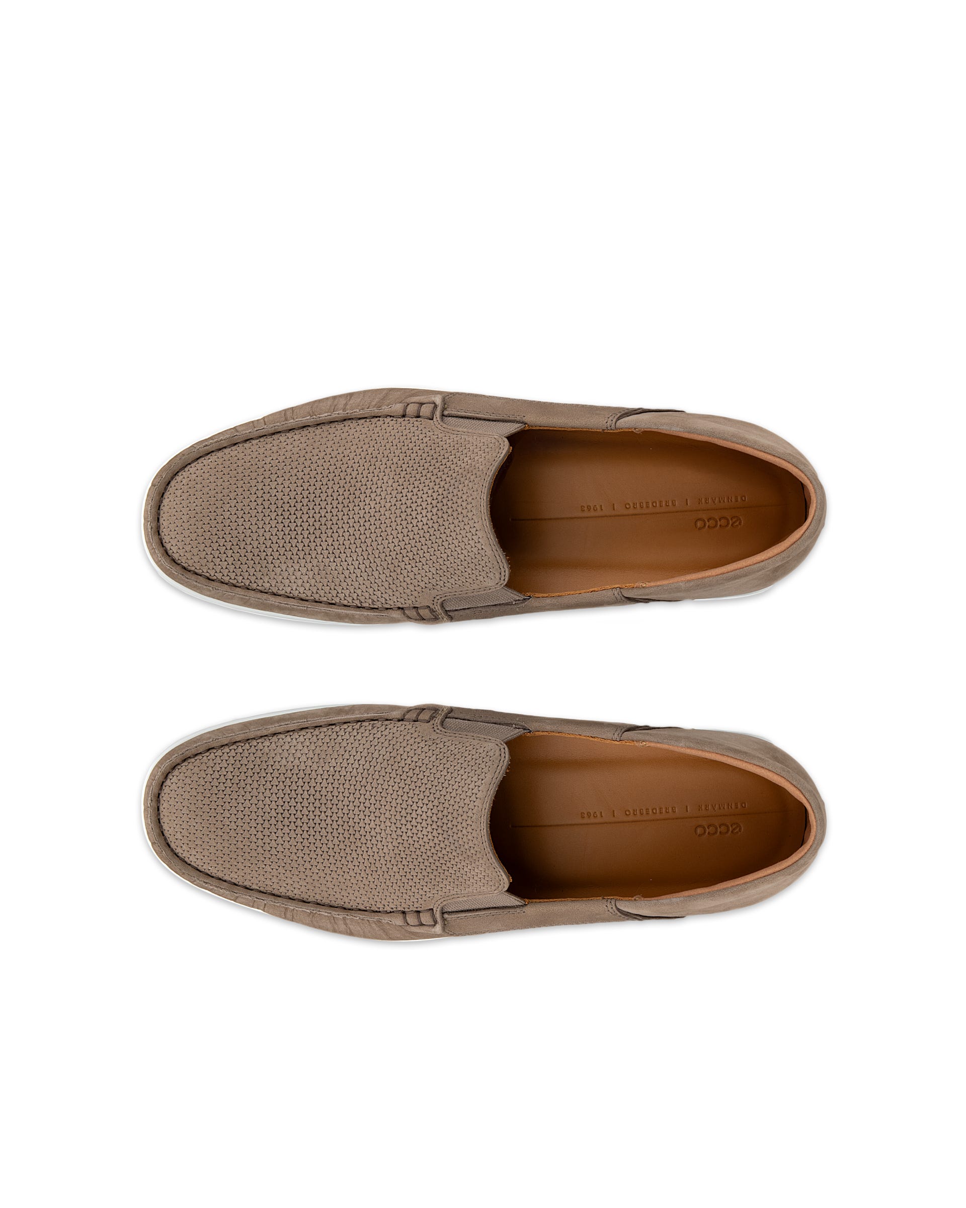 ECCO® S LITE MOC mocassins nubuck pour homme - Brun - Top left pair