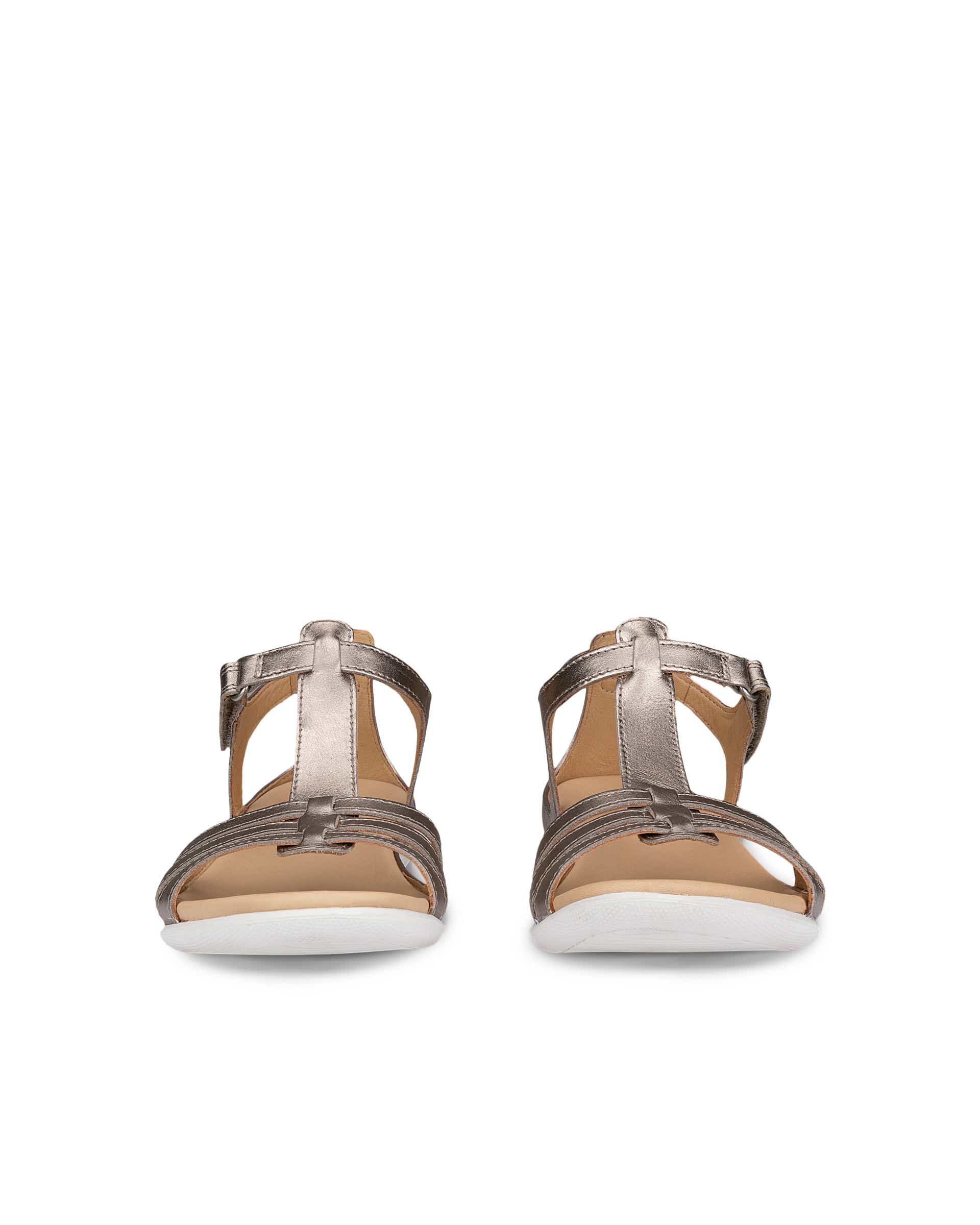 ECCO FLASH T-STRAP WOMEN'S SANDAL - Gold - Front pair