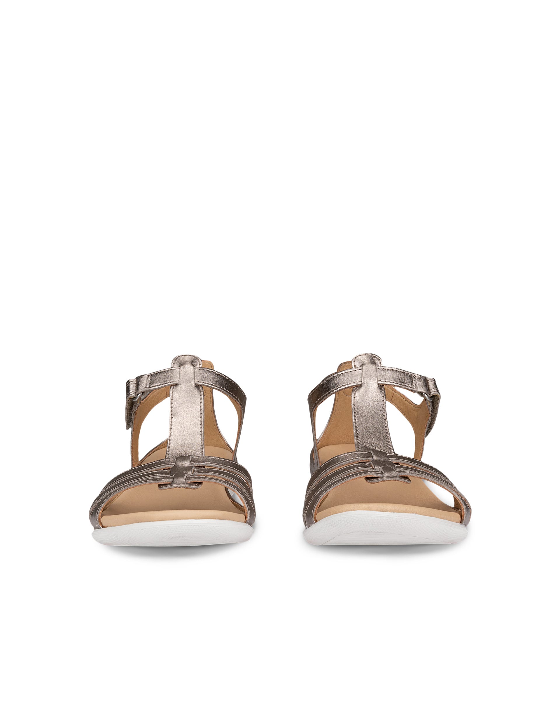 ECCO FLASH T-STRAP WOMEN'S SANDAL - Gold - Front pair