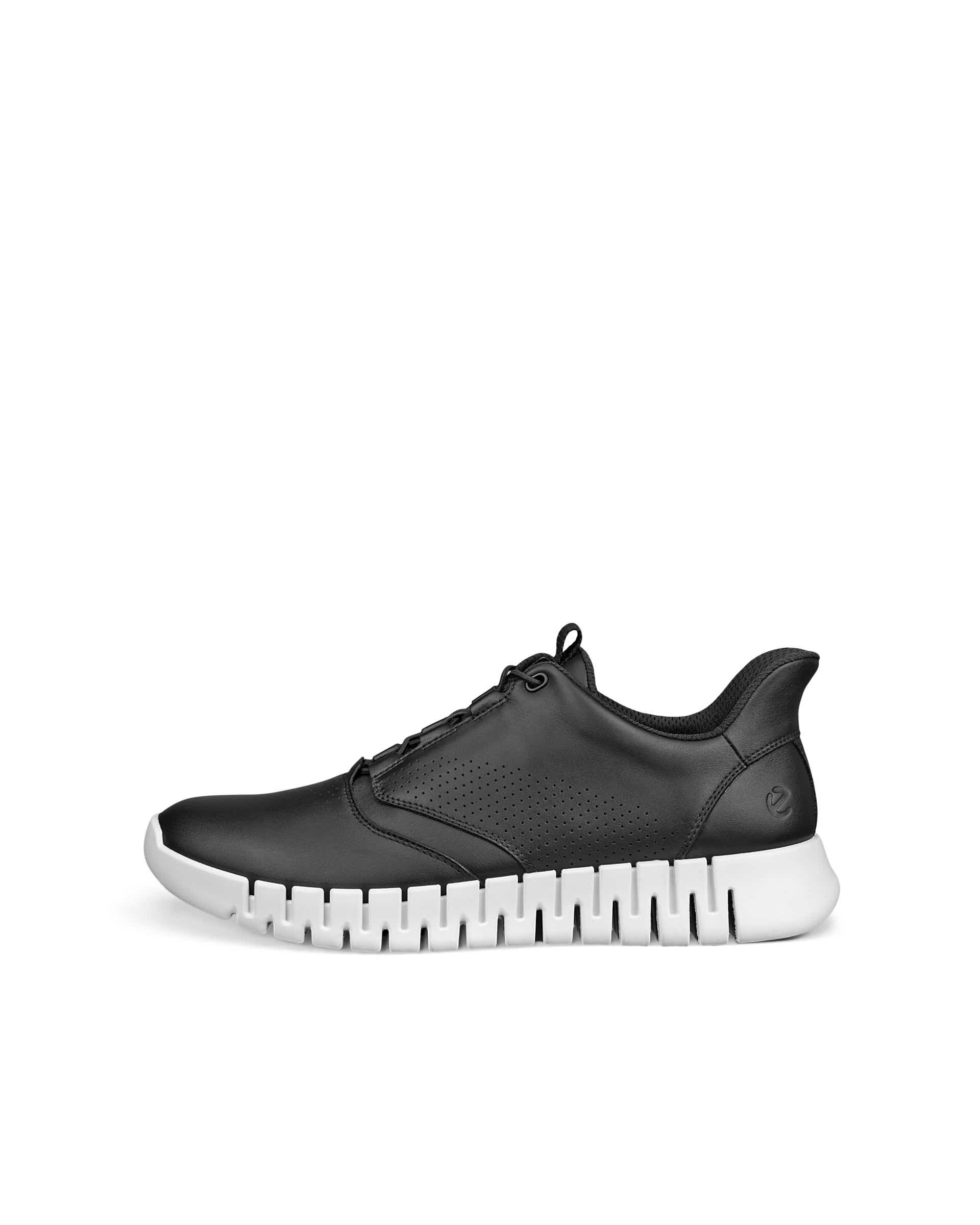 ECCO® GRUUV sneakers i læder til herrer - Sort - Outside