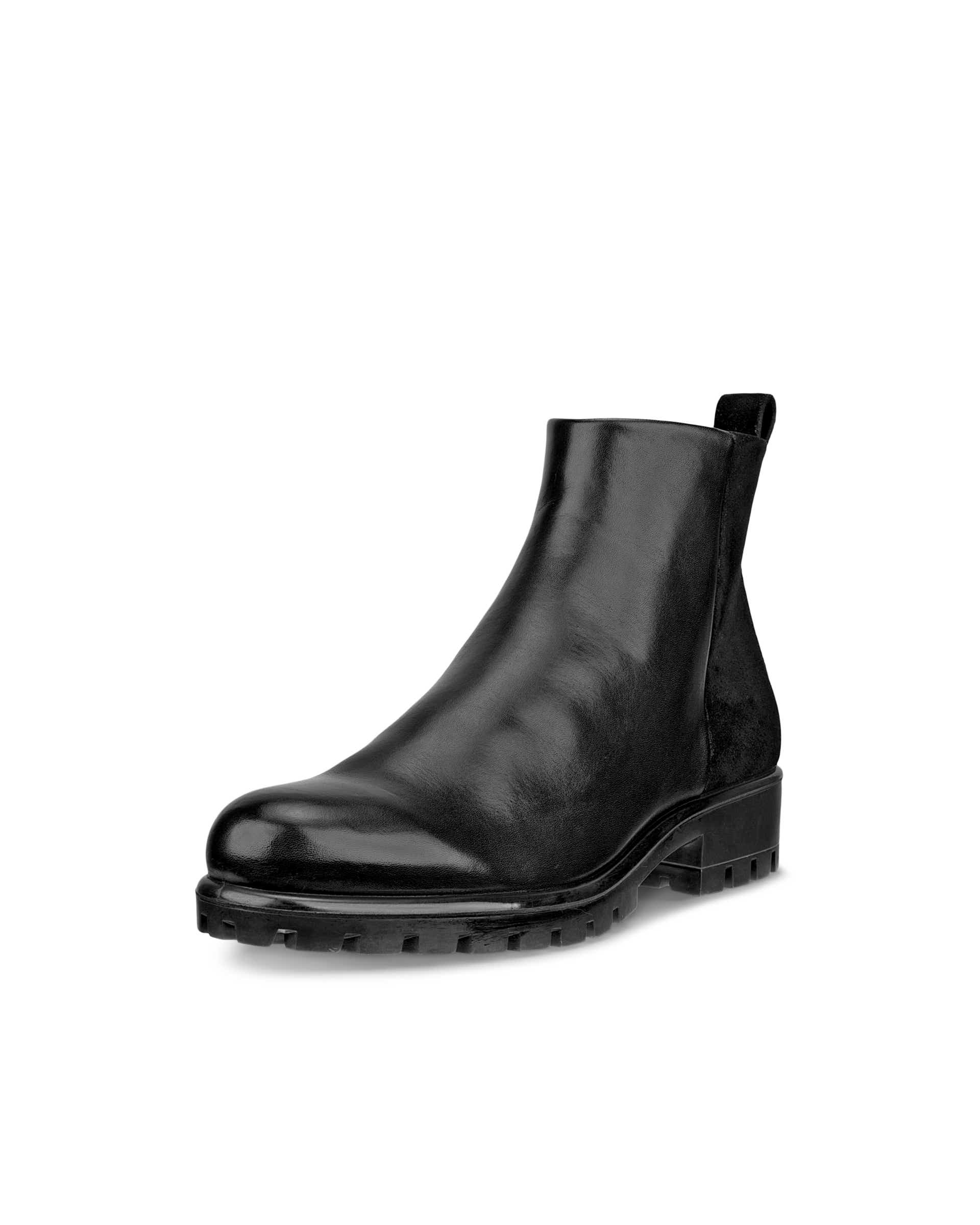 Women's ECCO® Modtray Leather Ankle Boot - Black - Main