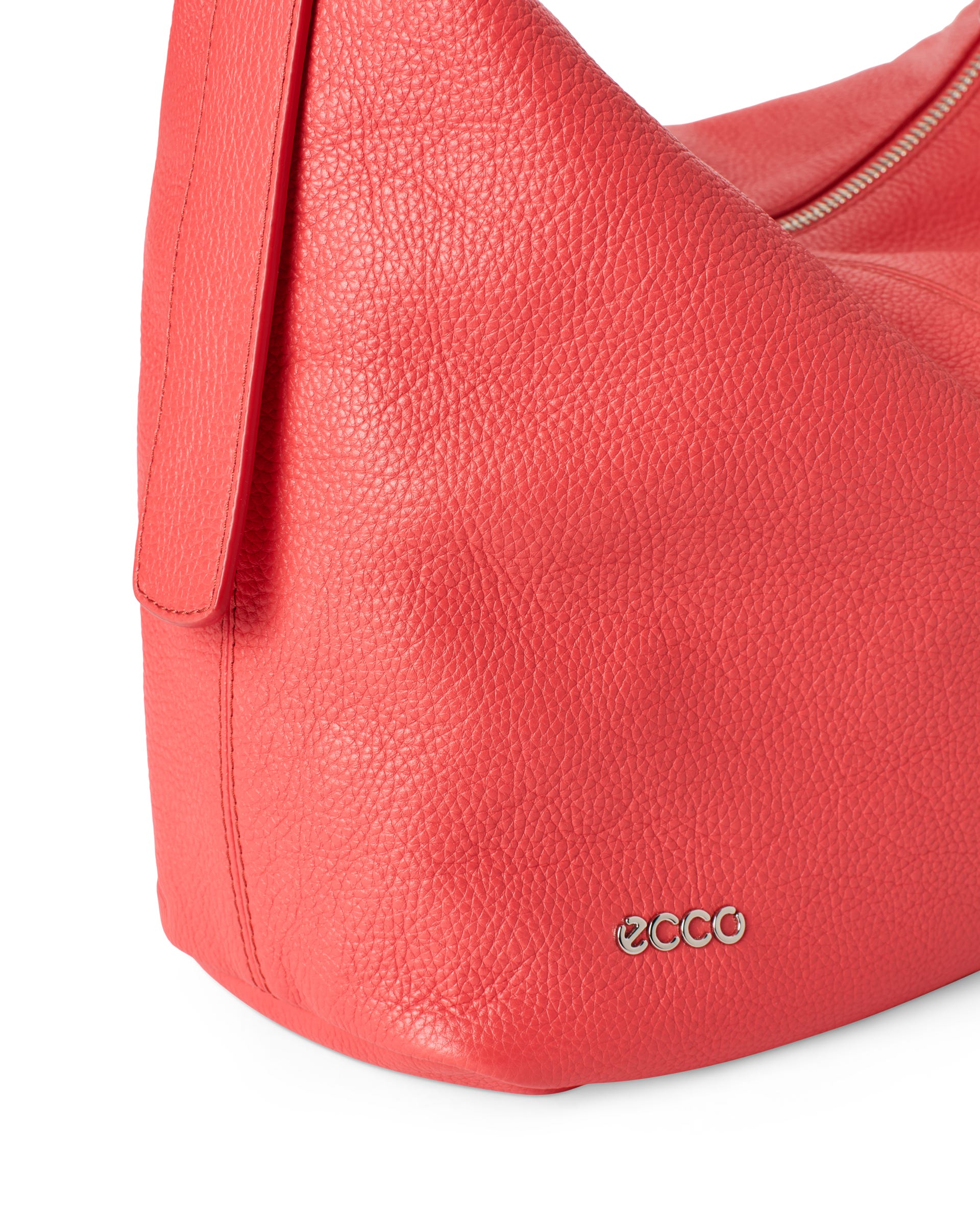 ECCO Hobo Soft Pebbled レザーホーボーバッグ - レッド - Detail-1