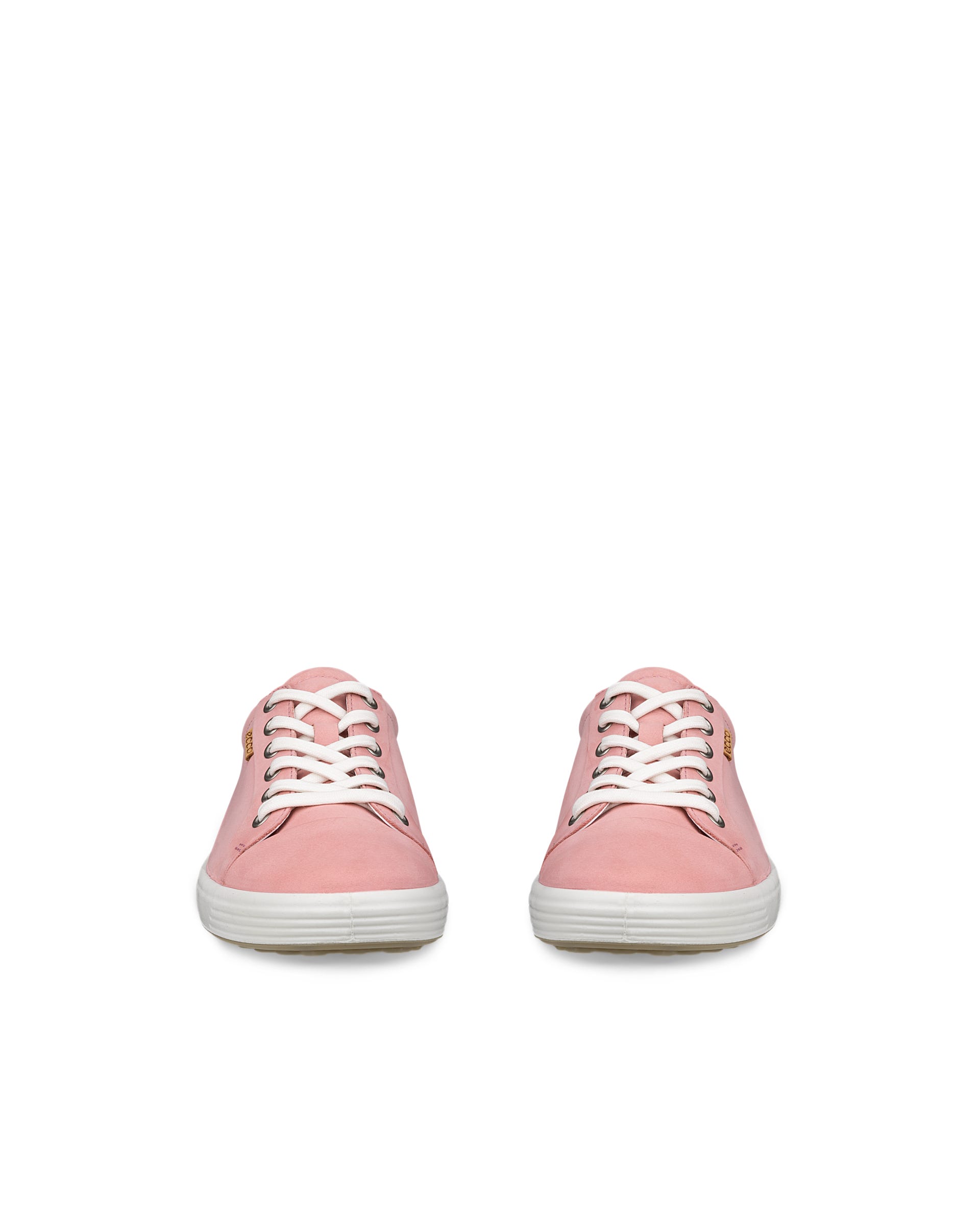 ECCO® Soft 7 Damen Sneaker aus Nubukleder - Rosa - Front pair