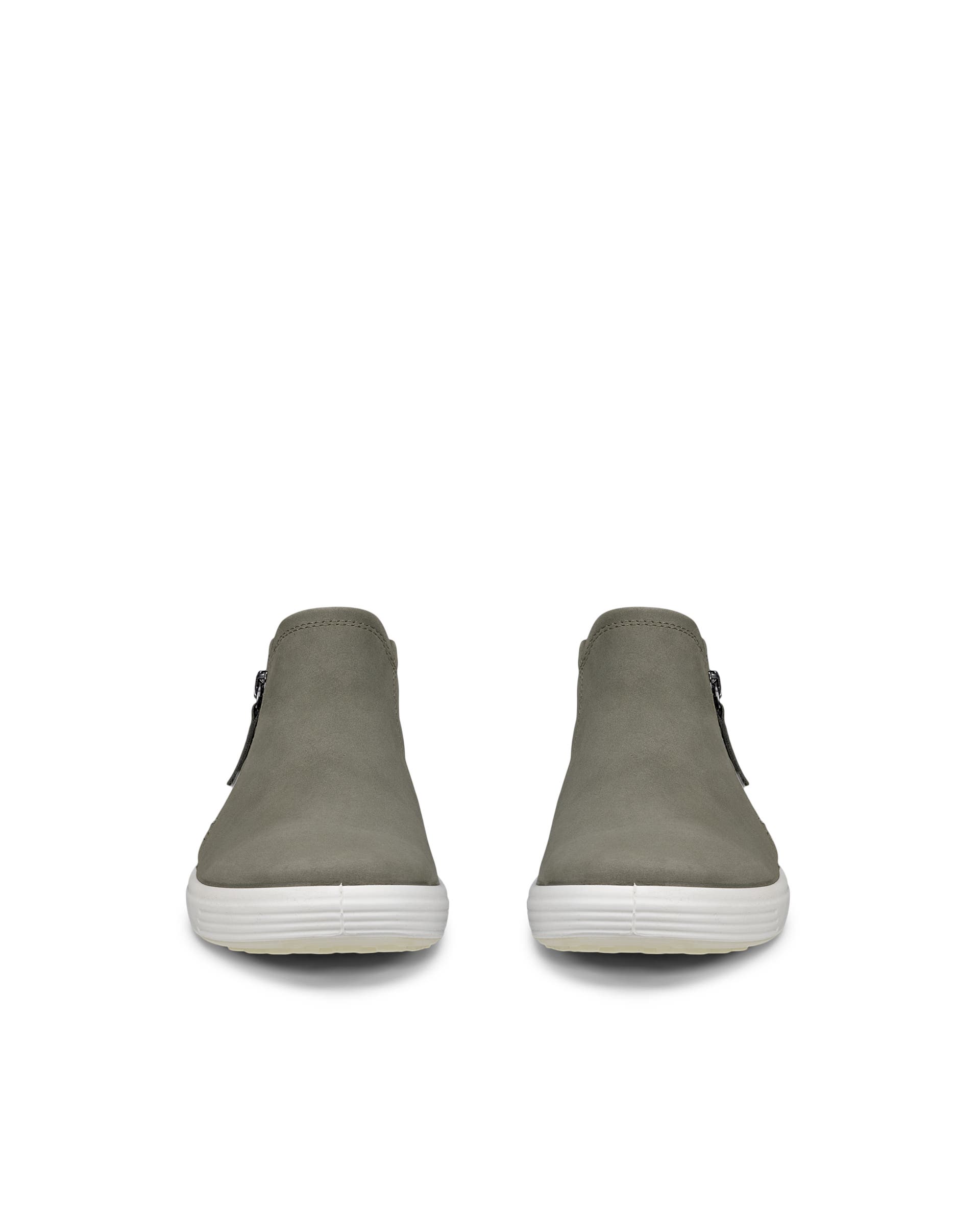 Women's ECCO® Soft 7 Nubuck Side-Zip Bootie - Green - Front pair